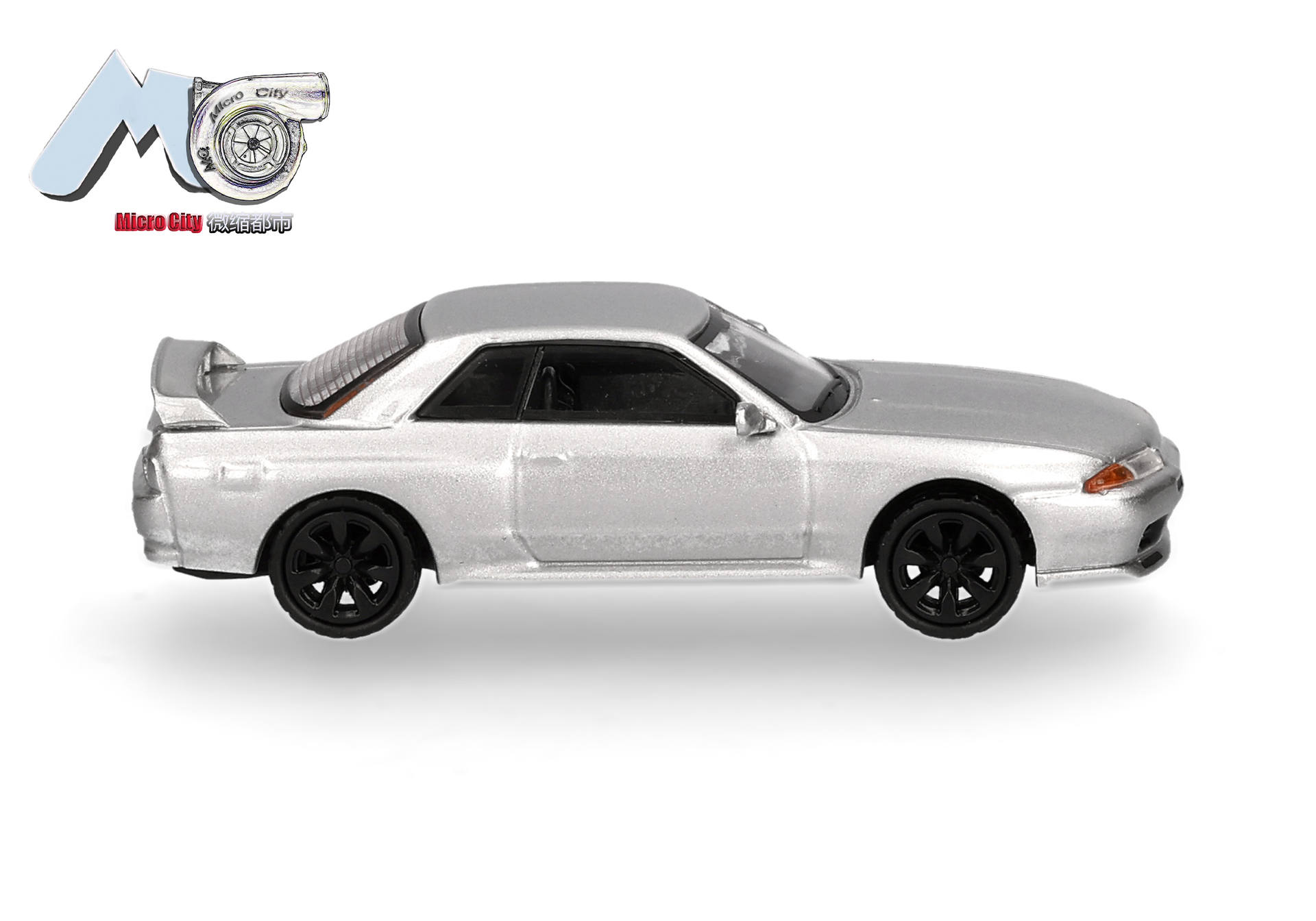 toy car, model car, silver color, two-door, black wheels