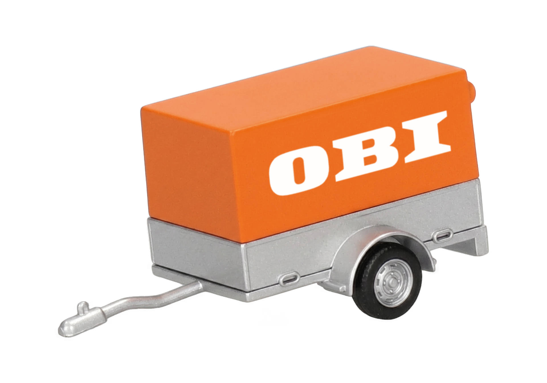 trailer, vehicle, orange, box, toy