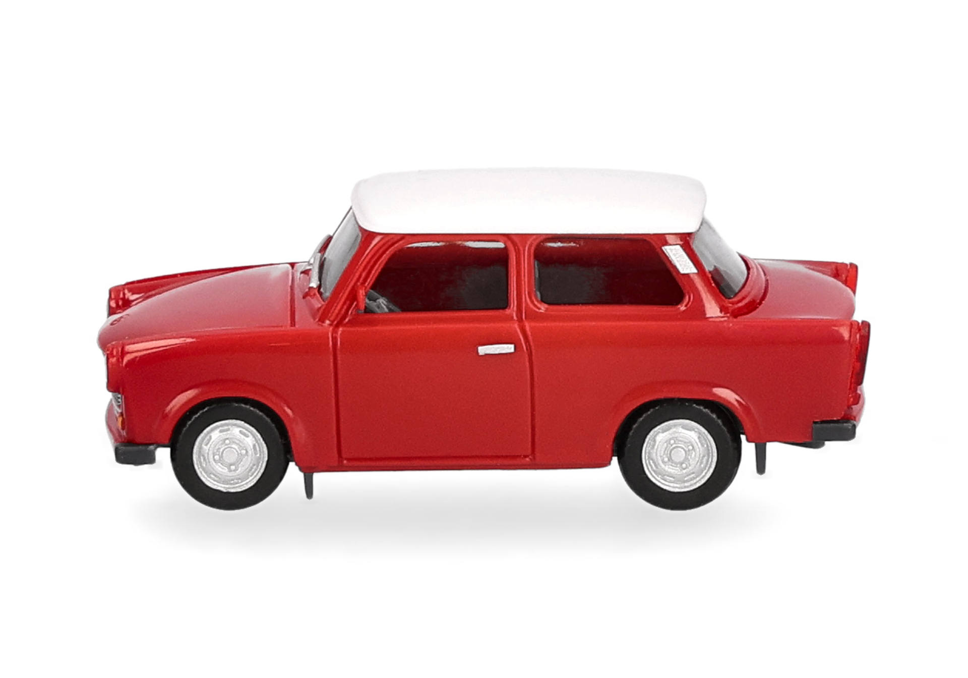 Trabant 601 sedan, red, white roof
