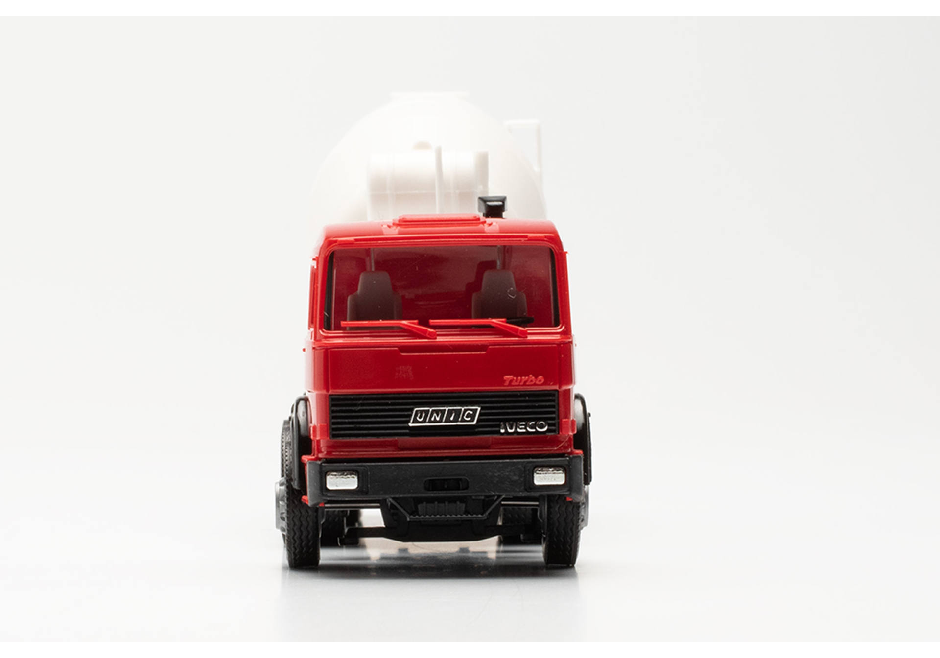 Iveco Unic concrete mixer truck, red/white