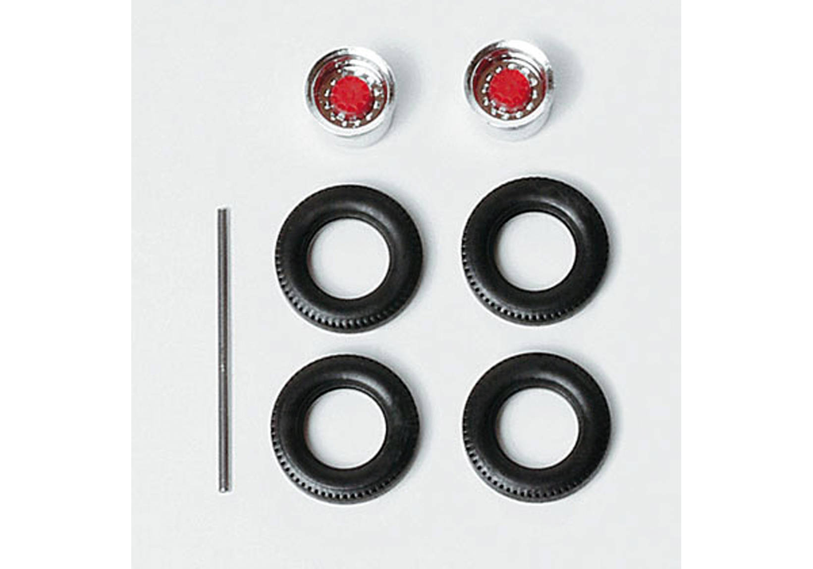 Special twin tires (chromium / red, 8 sets)