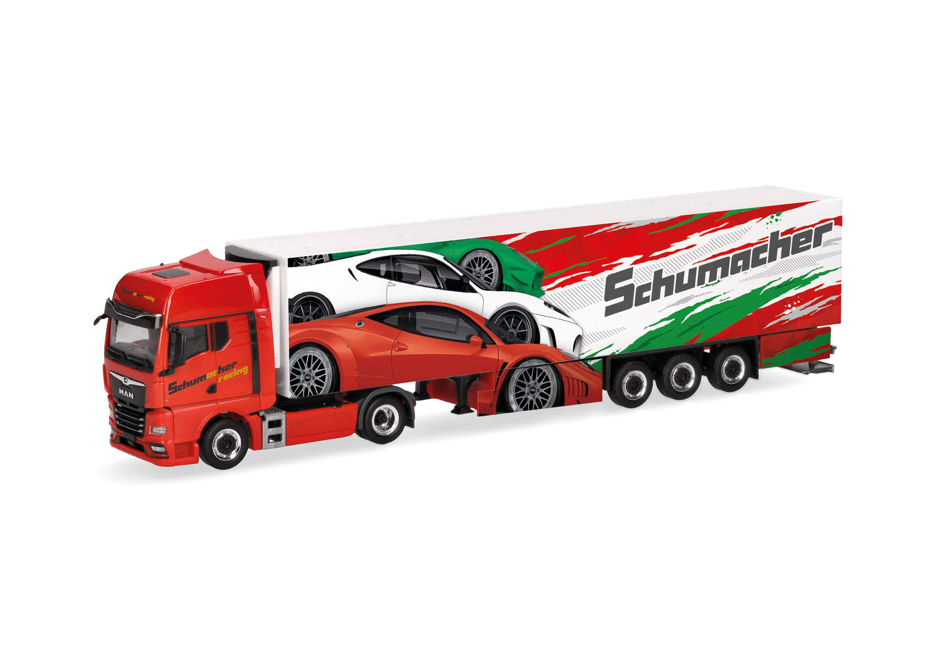 MAN TGX GX refrigerated box semitrailer truck "Schumacher"