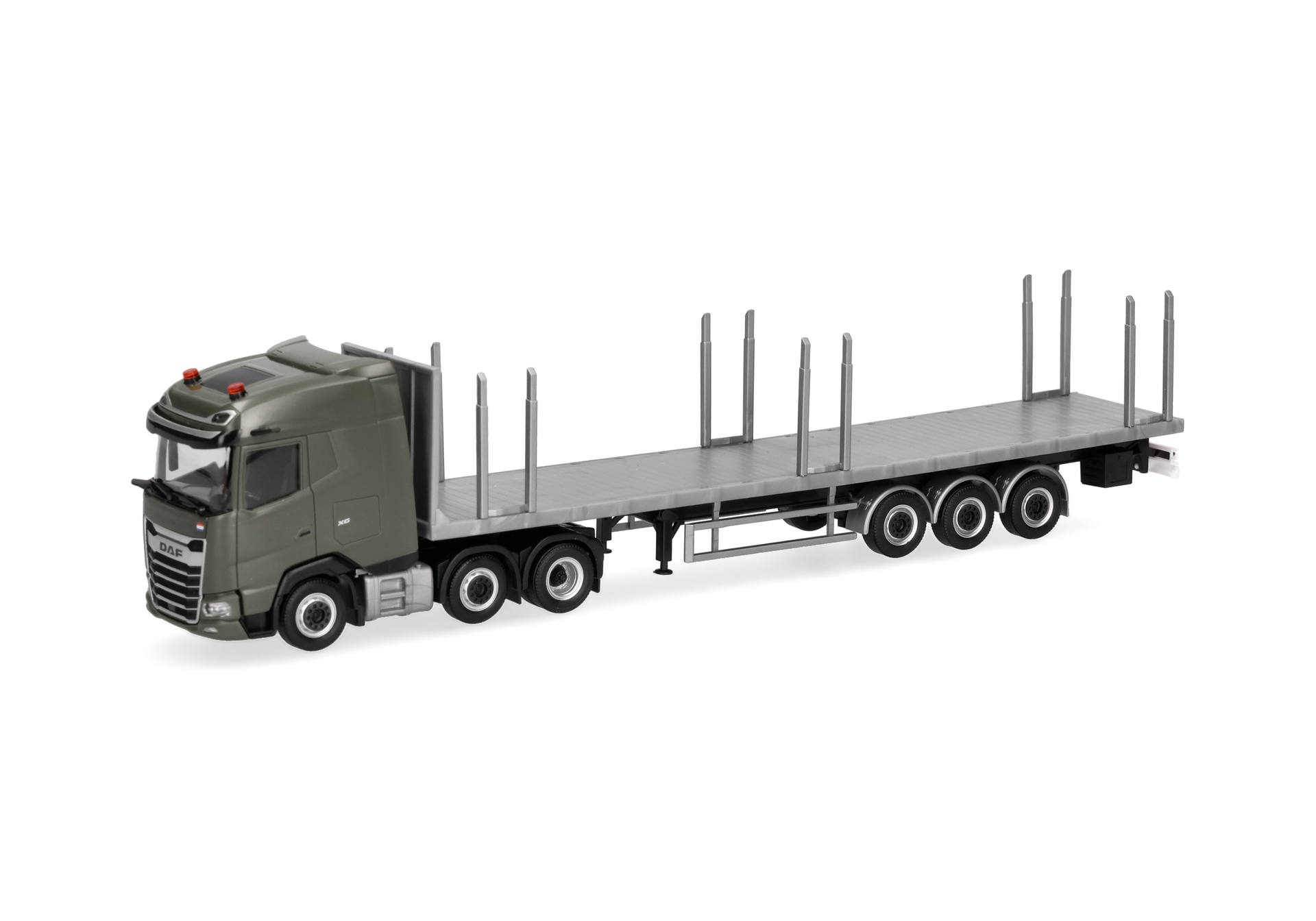 truck, flatbed, trailer, semi, model