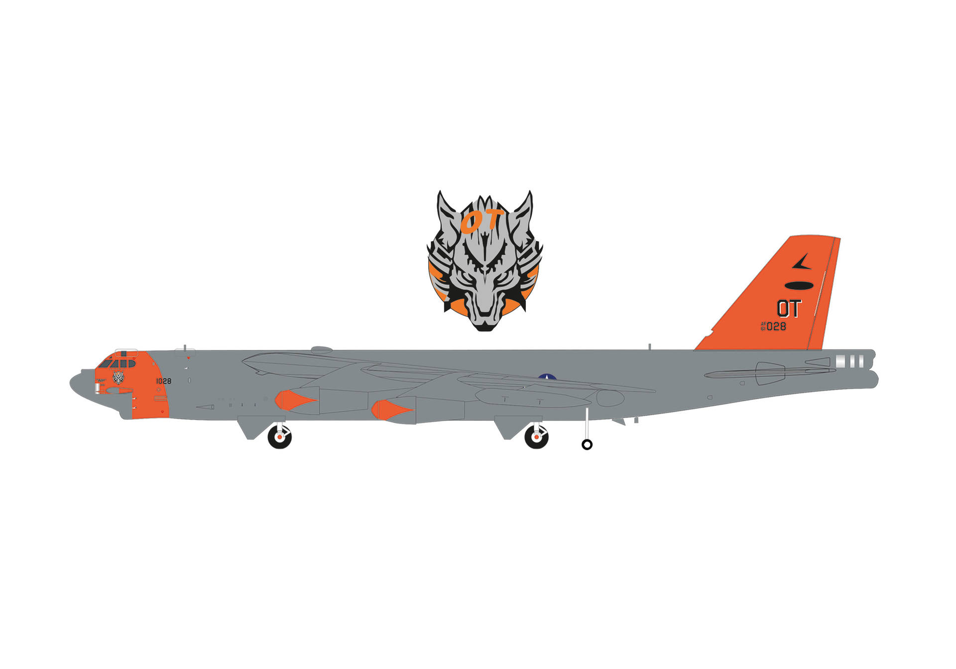 U.S. Air Force Boeing B-52H Stratofortress - 49th Test and Evaluation Sqn - "Test orange" livery