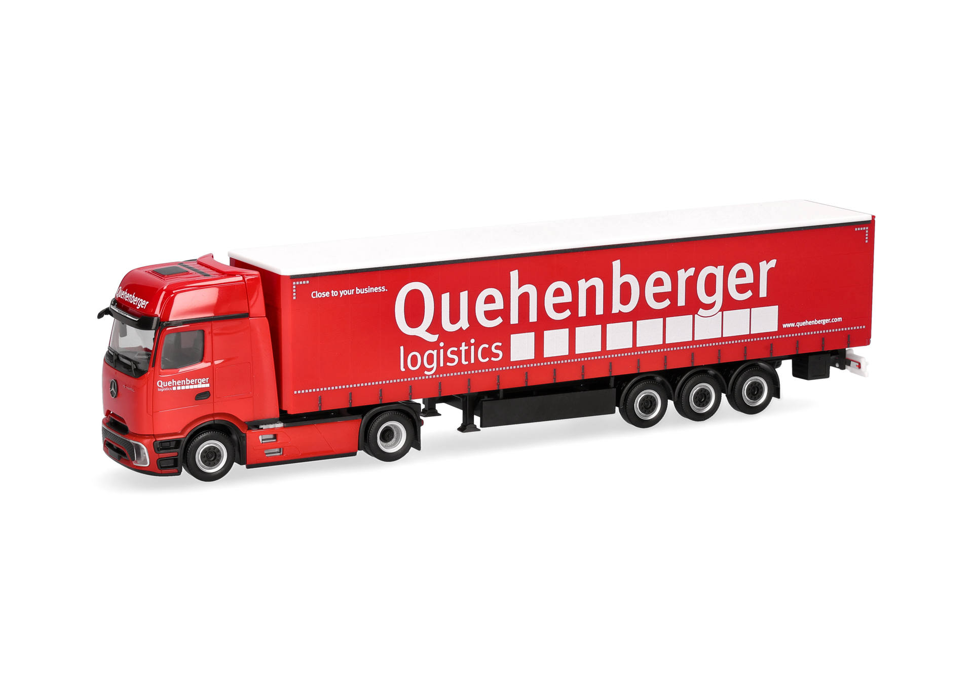 truck, delivery, trailer, red, logistics