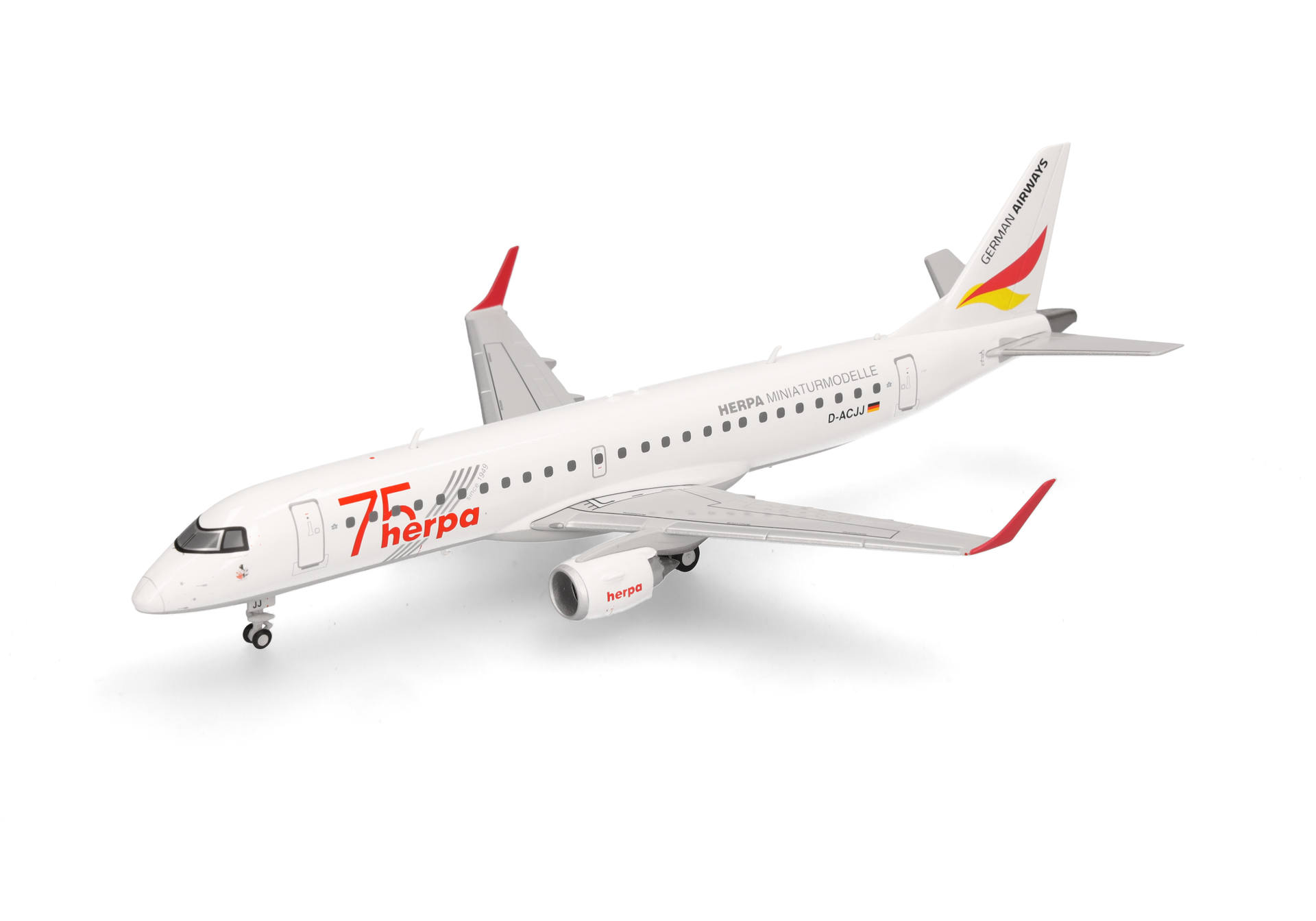 German Airways Embraer E190 “Herpa 75 Years” – D-ACJJ