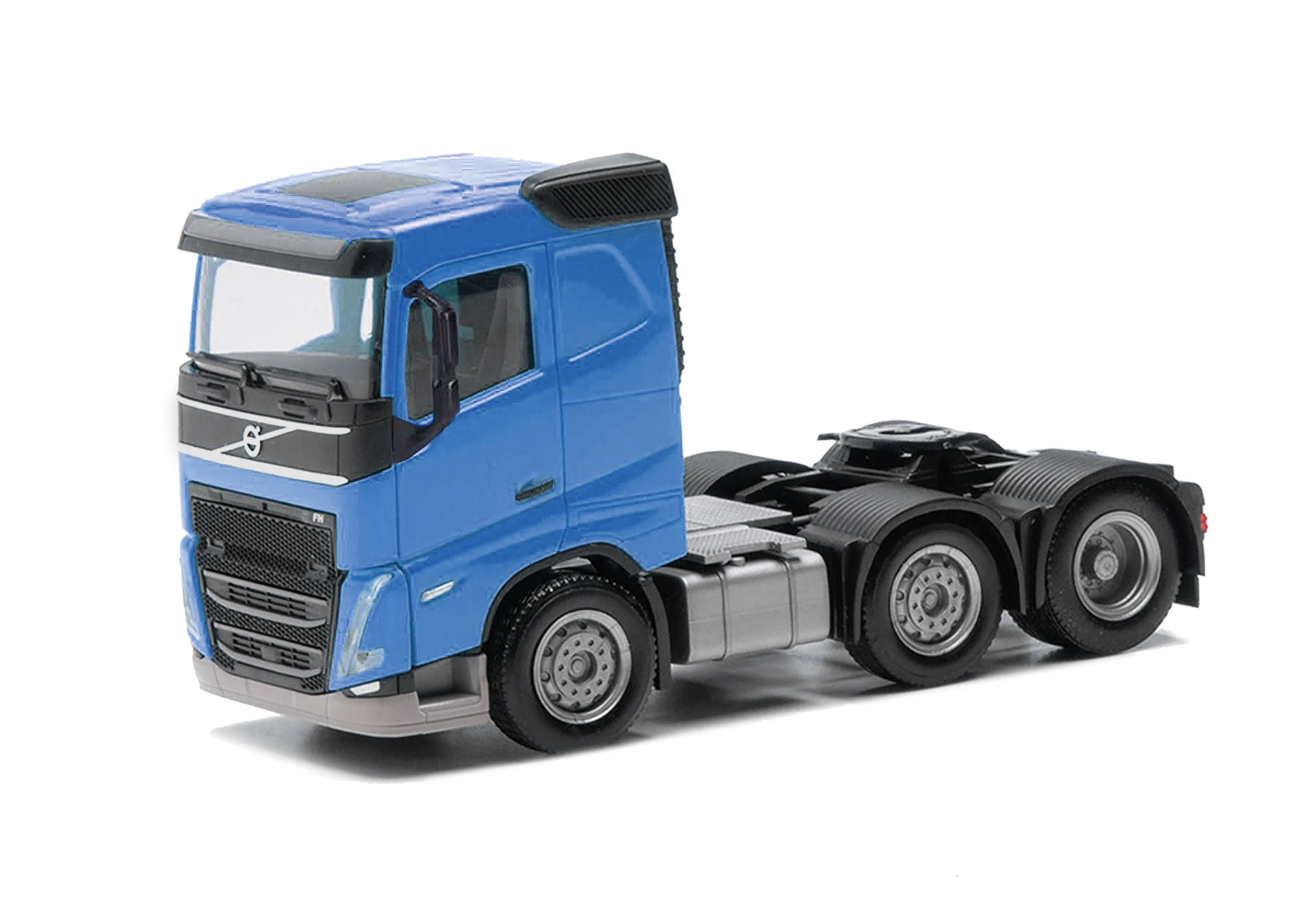 Volvo FH flat roof rigid tractor 3-axles, sky blue