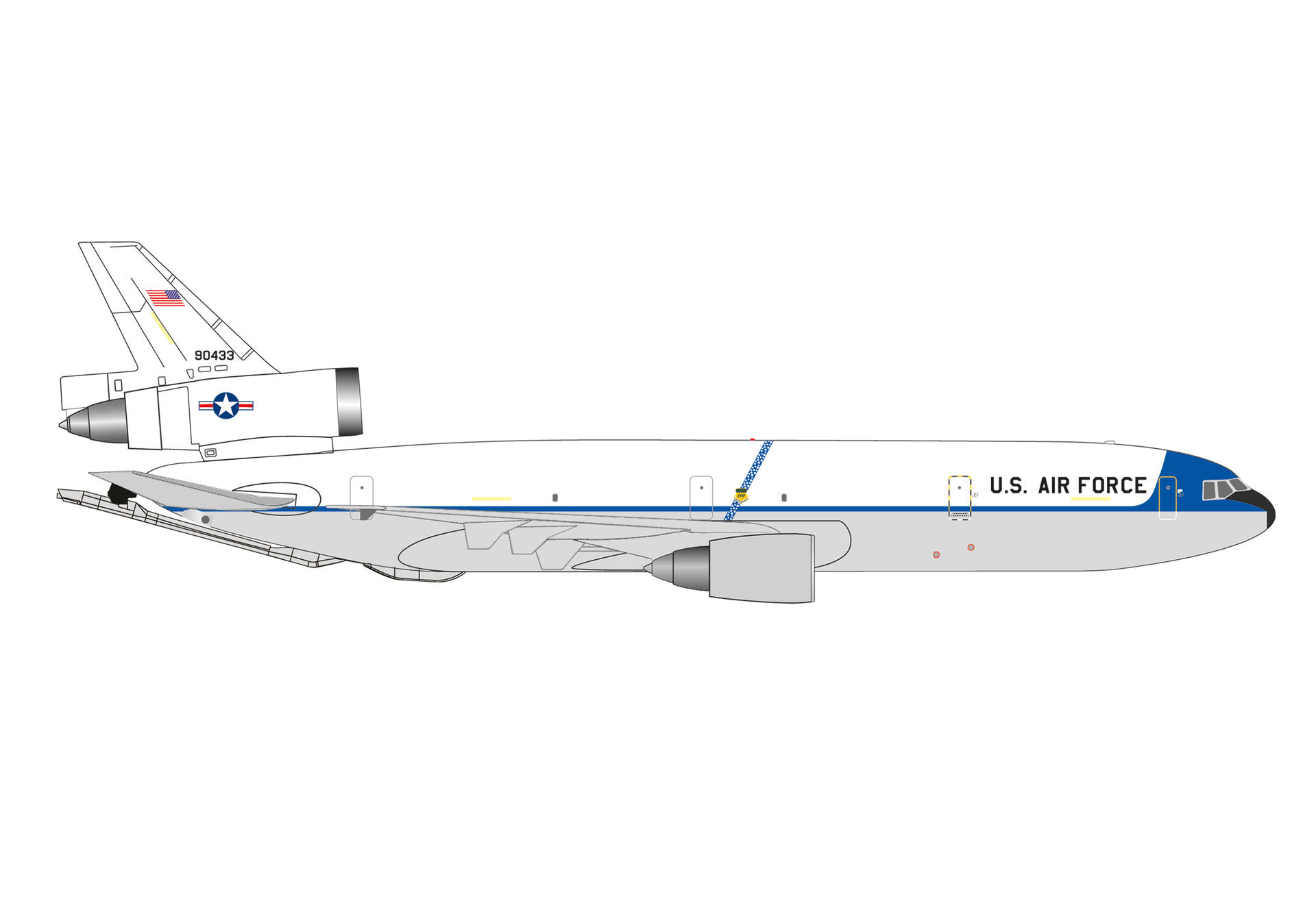 U.S. Air Force McDonnell Douglas KC-10 Extender - 2nd BW, Barksdale AB (original delivery colors) - 79-0433