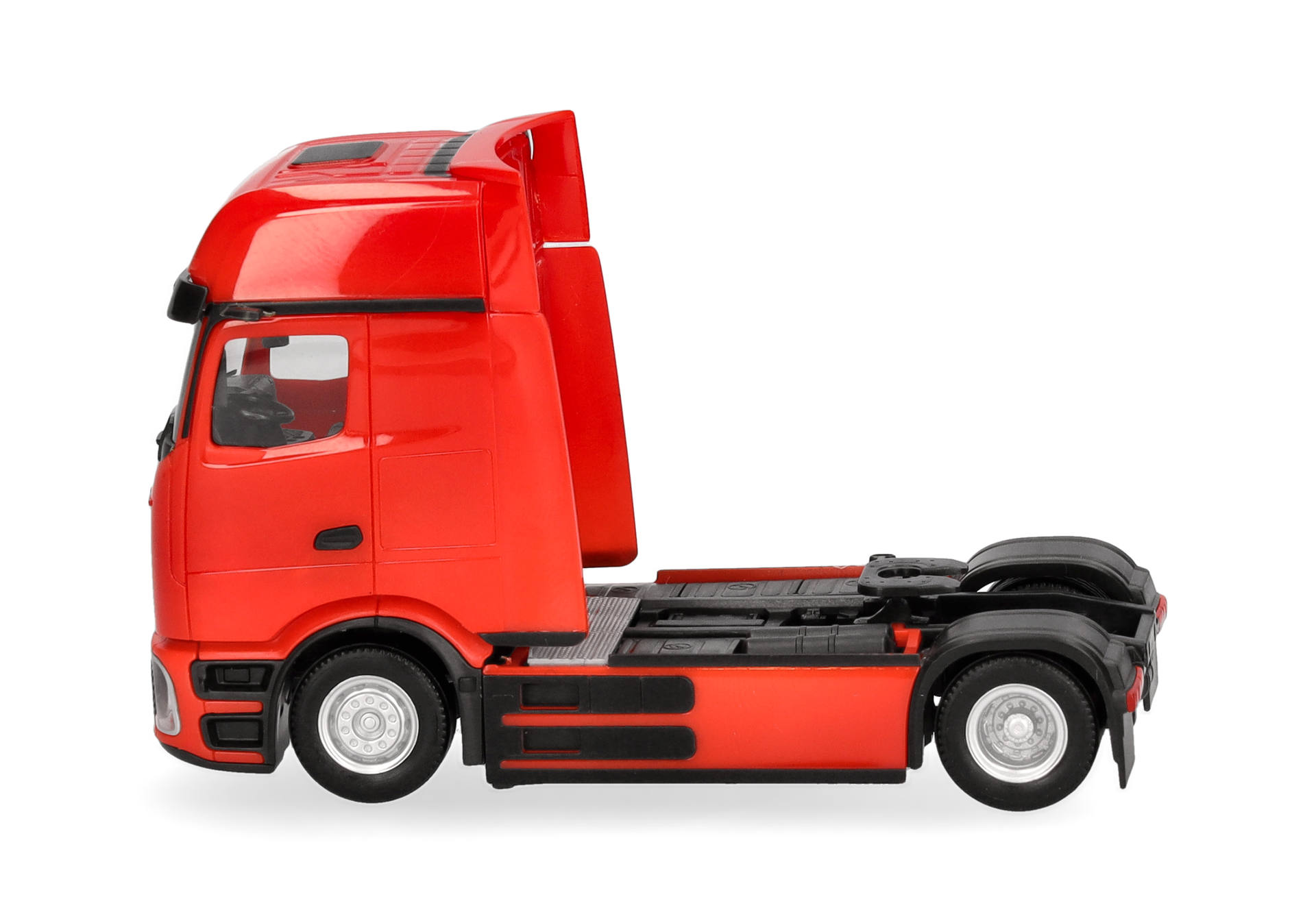 truck, semi-truck, tractor, red, toy