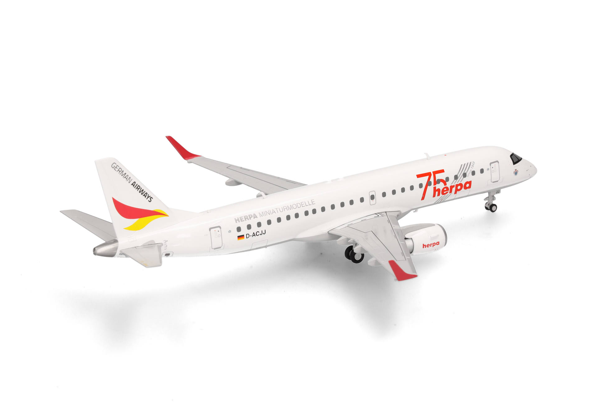 German Airways Embraer E190 “Herpa 75 Years” – D-ACJJ