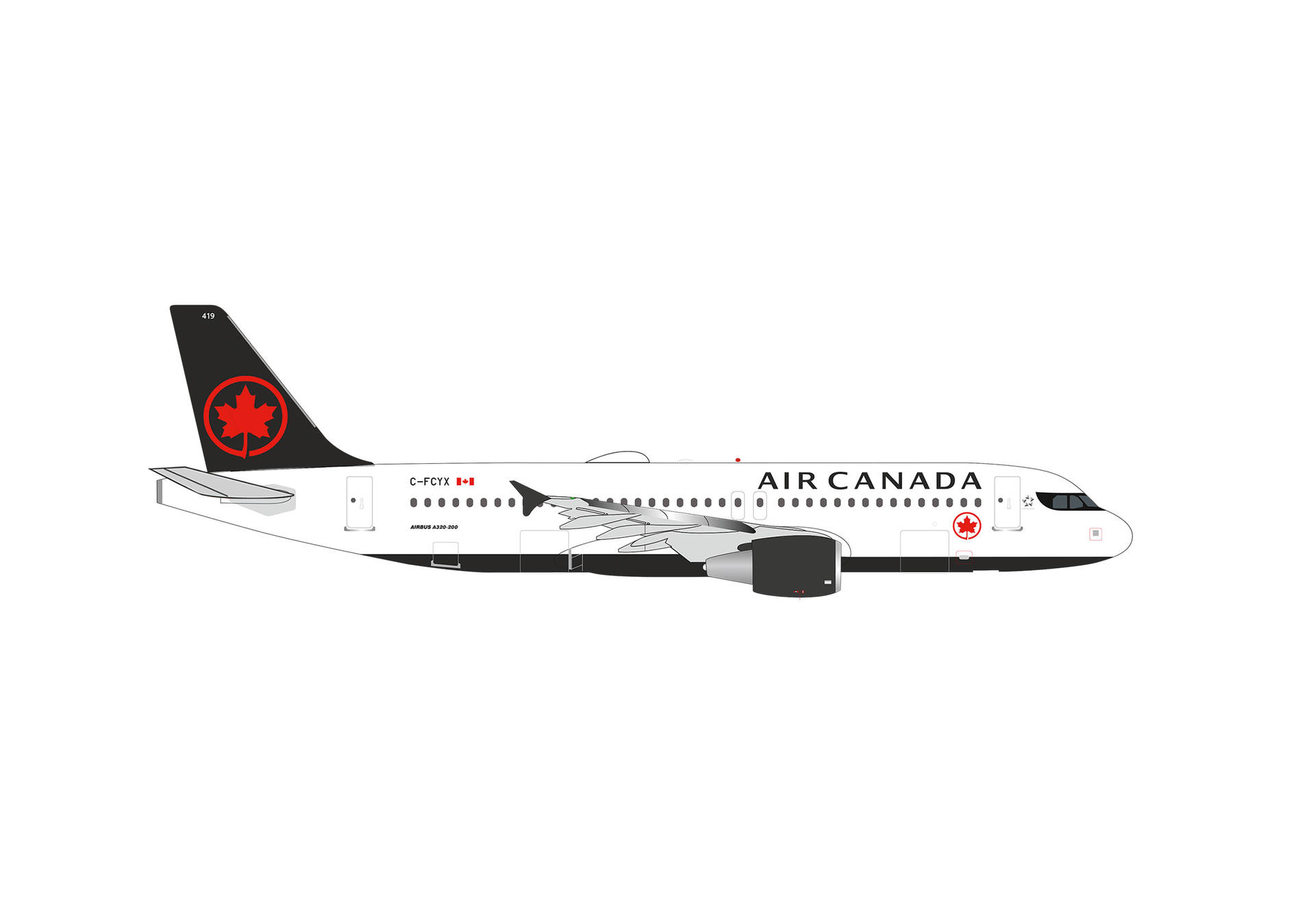Flugzeug, Passagierflugzeug, Air Canada, Kanada-Flagge, Schwanzlogo
