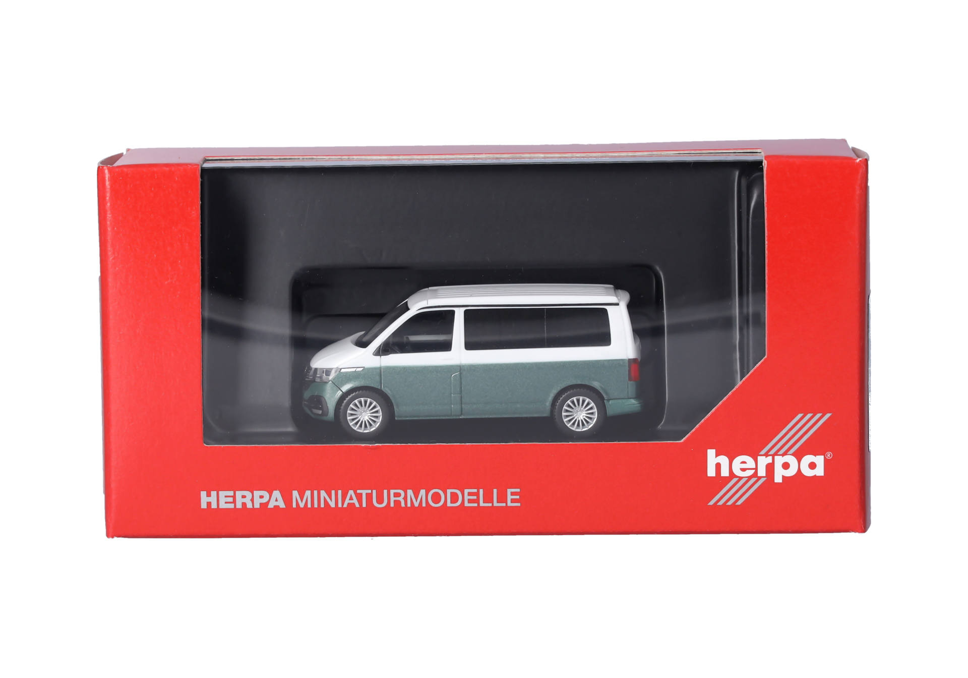 Volkswagen (VW) T6.1 California, Candy Weiß / Bay Leaf Green metallic