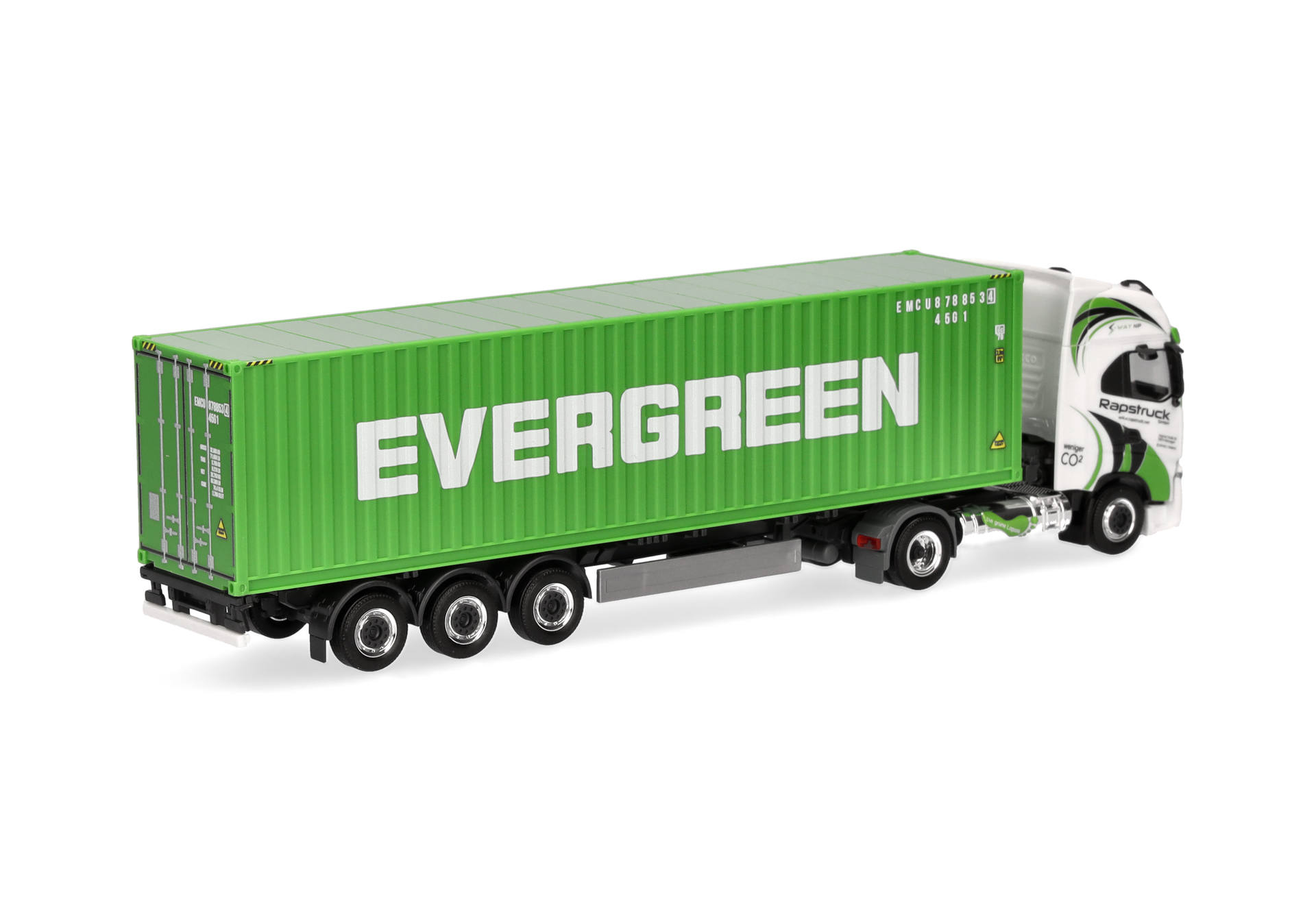 Iveco S-Way LNG 40ft. container semitrailer truck "Rapstrucks / Evergreen"