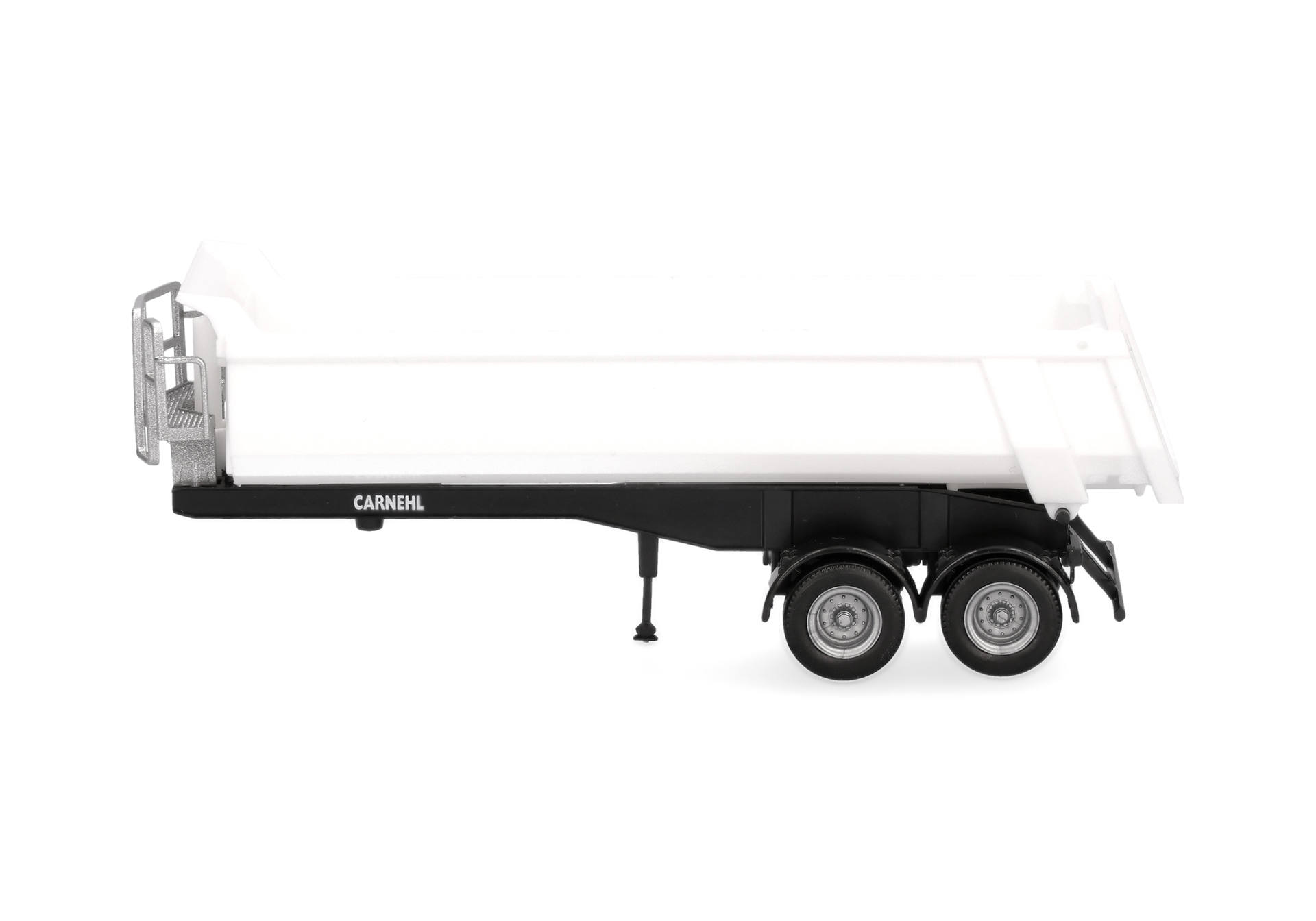 dump trailer, flatbed, truck trailer, white, model