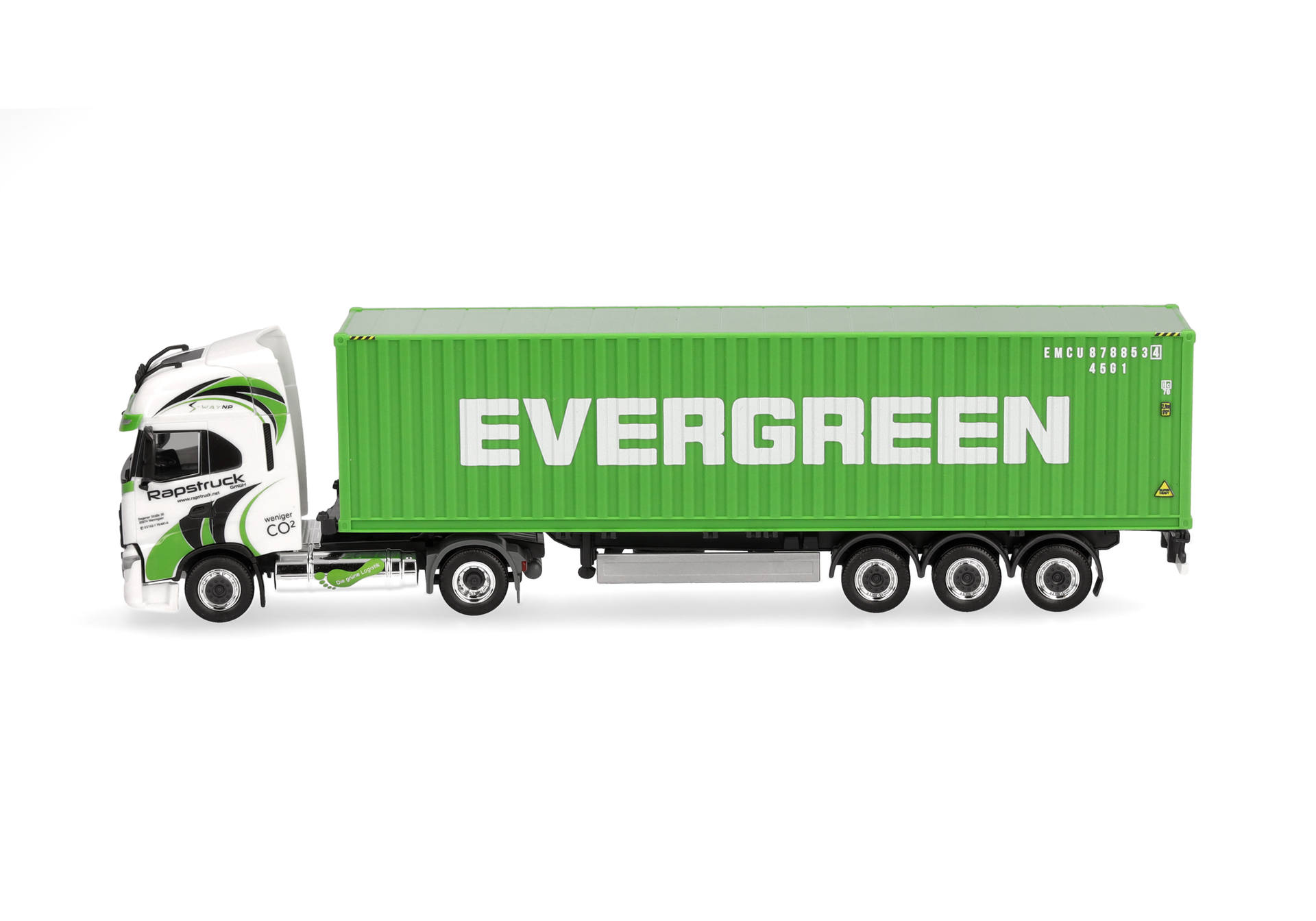 Iveco S-Way LNG 40ft. container semitrailer truck "Rapstrucks / Evergreen"
