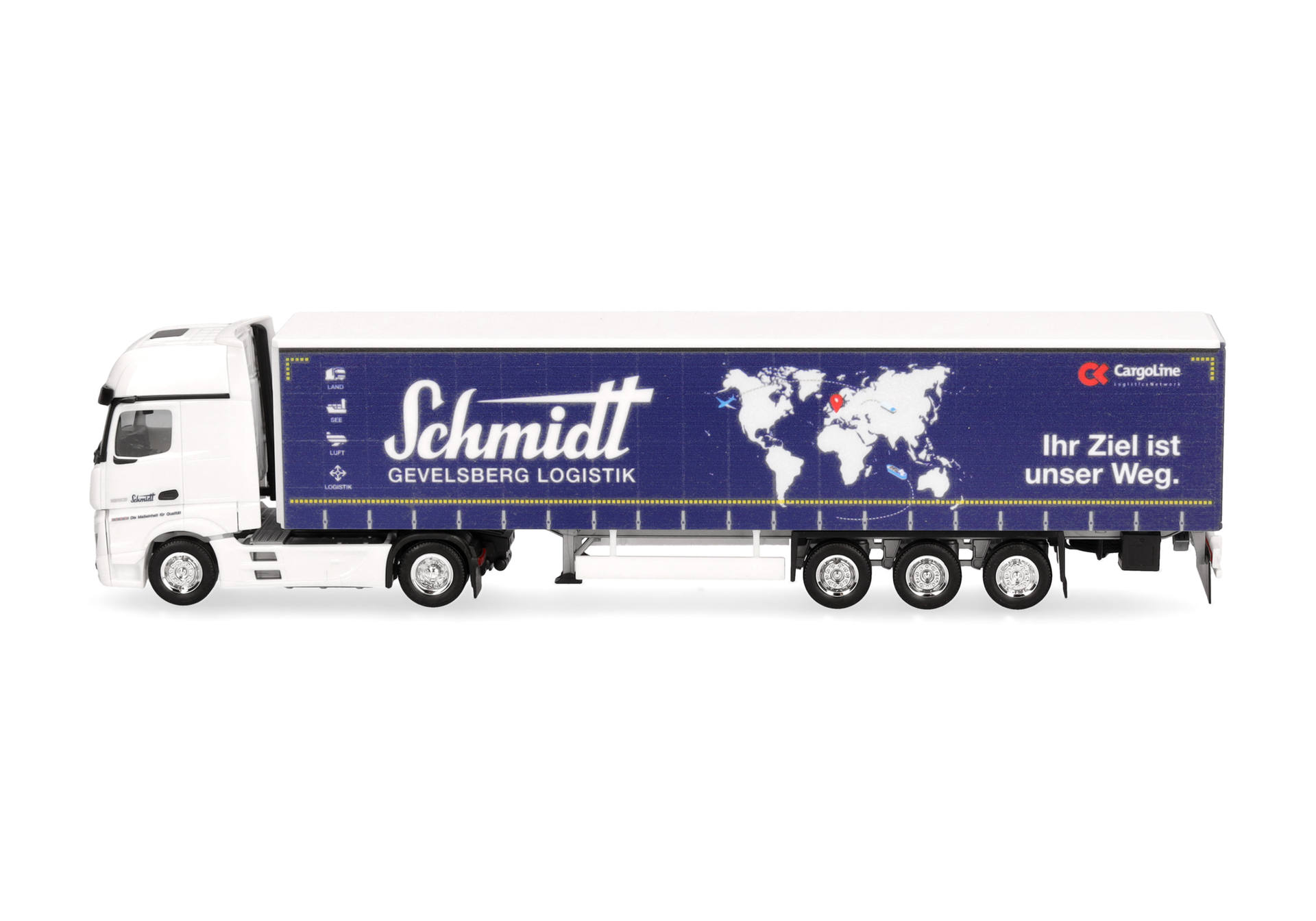 Mercedes-Benz Actros L 18 Gigaspace Gardinenplanen-Sattelzug "Schmidt Gevelsberg"