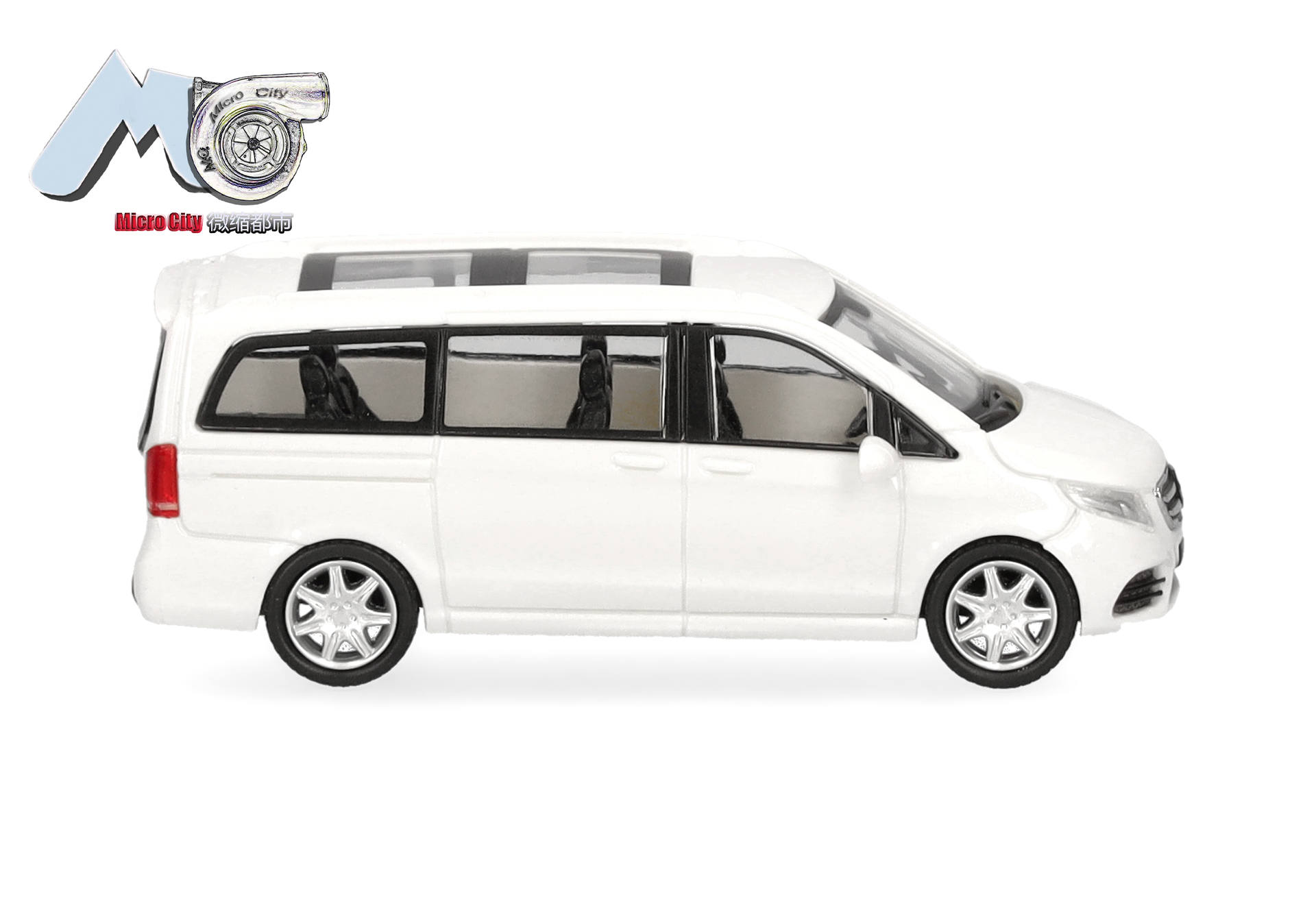 Minivan, Weiß, Modellauto, Spielzeugauto, dunkle Fenster