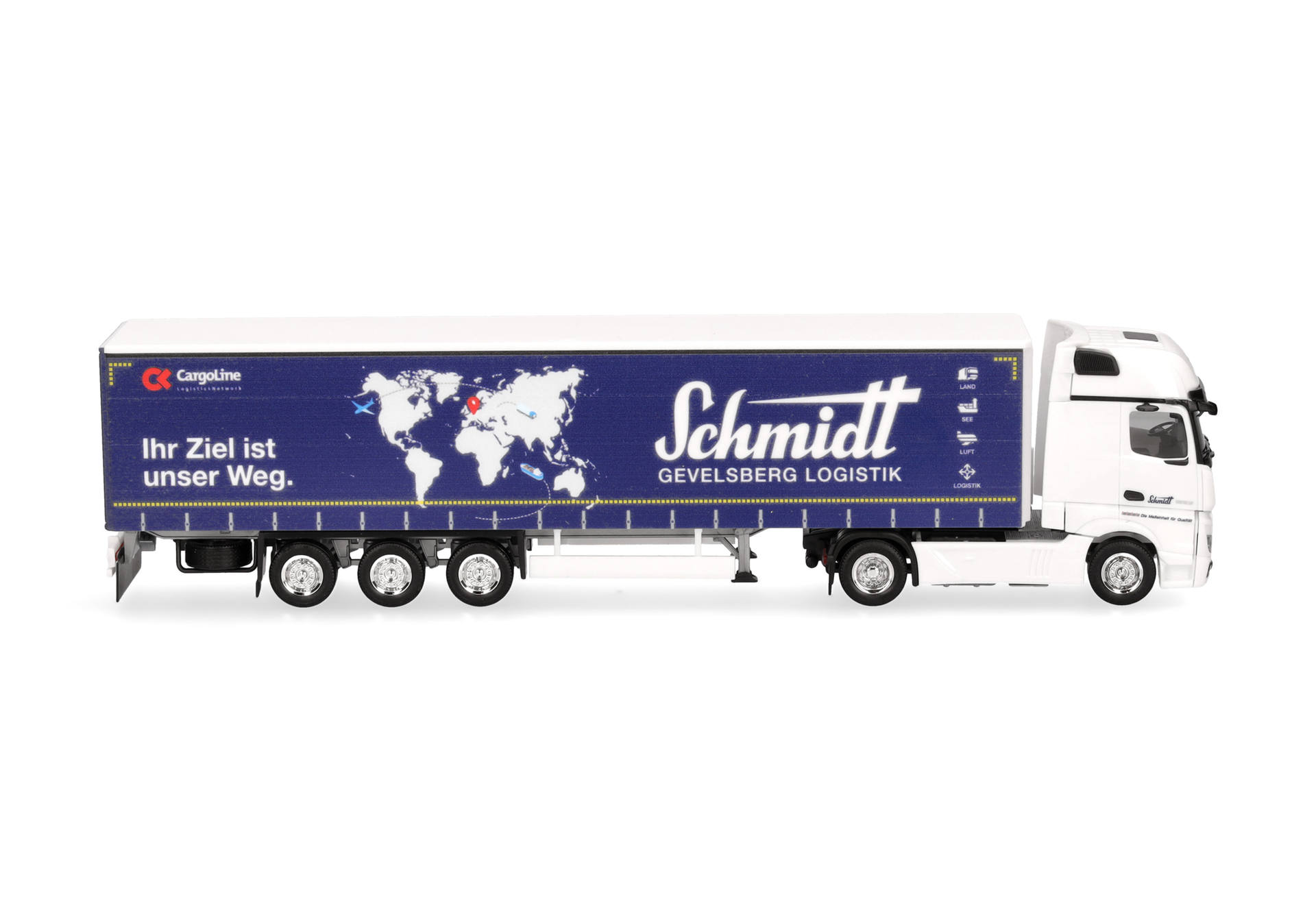 Mercedes-Benz Actros L 18 Gigaspace Gardinenplanen-Sattelzug "Schmidt Gevelsberg"