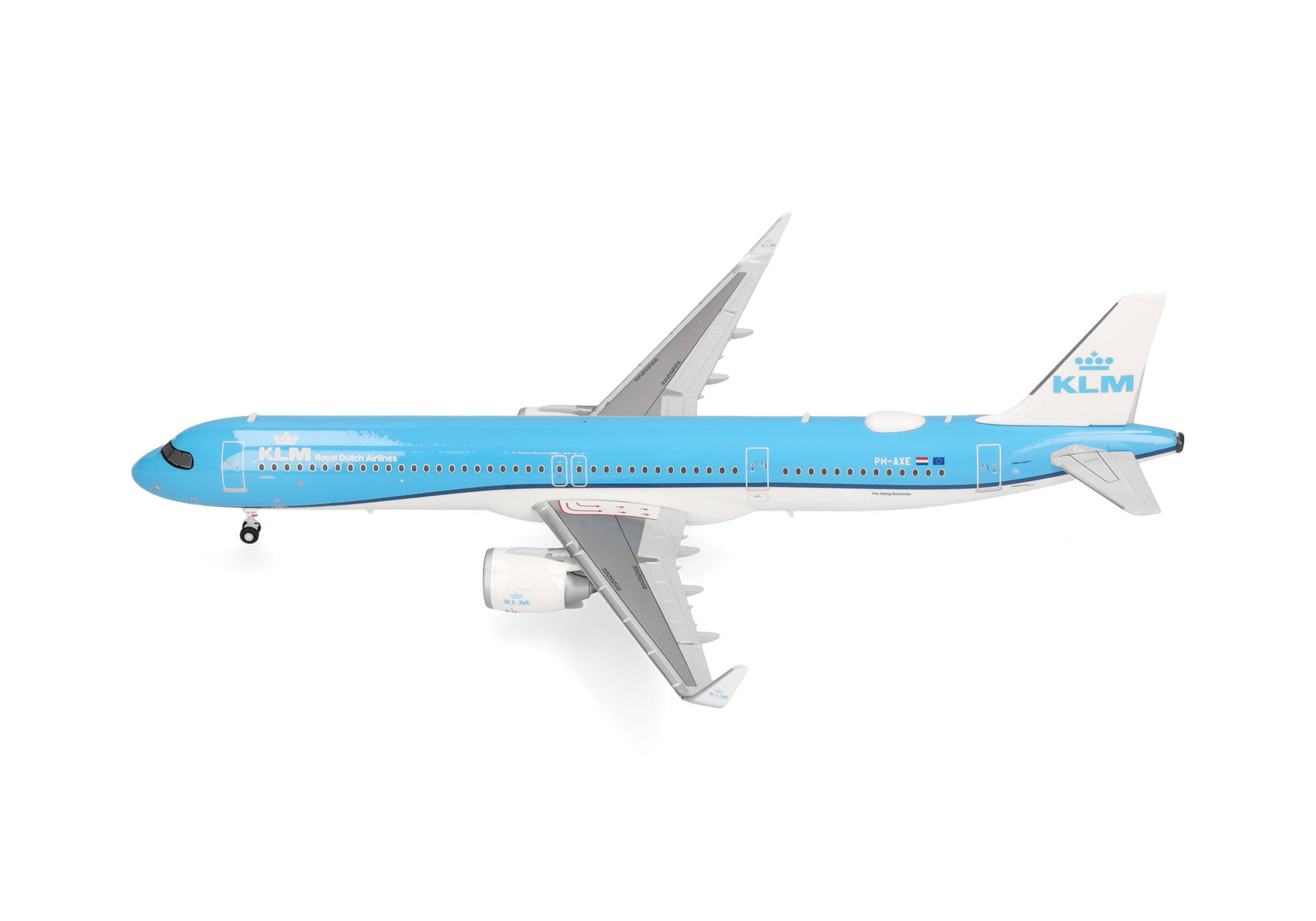 airplane, aircraft, jet, blue livery, KLM logo