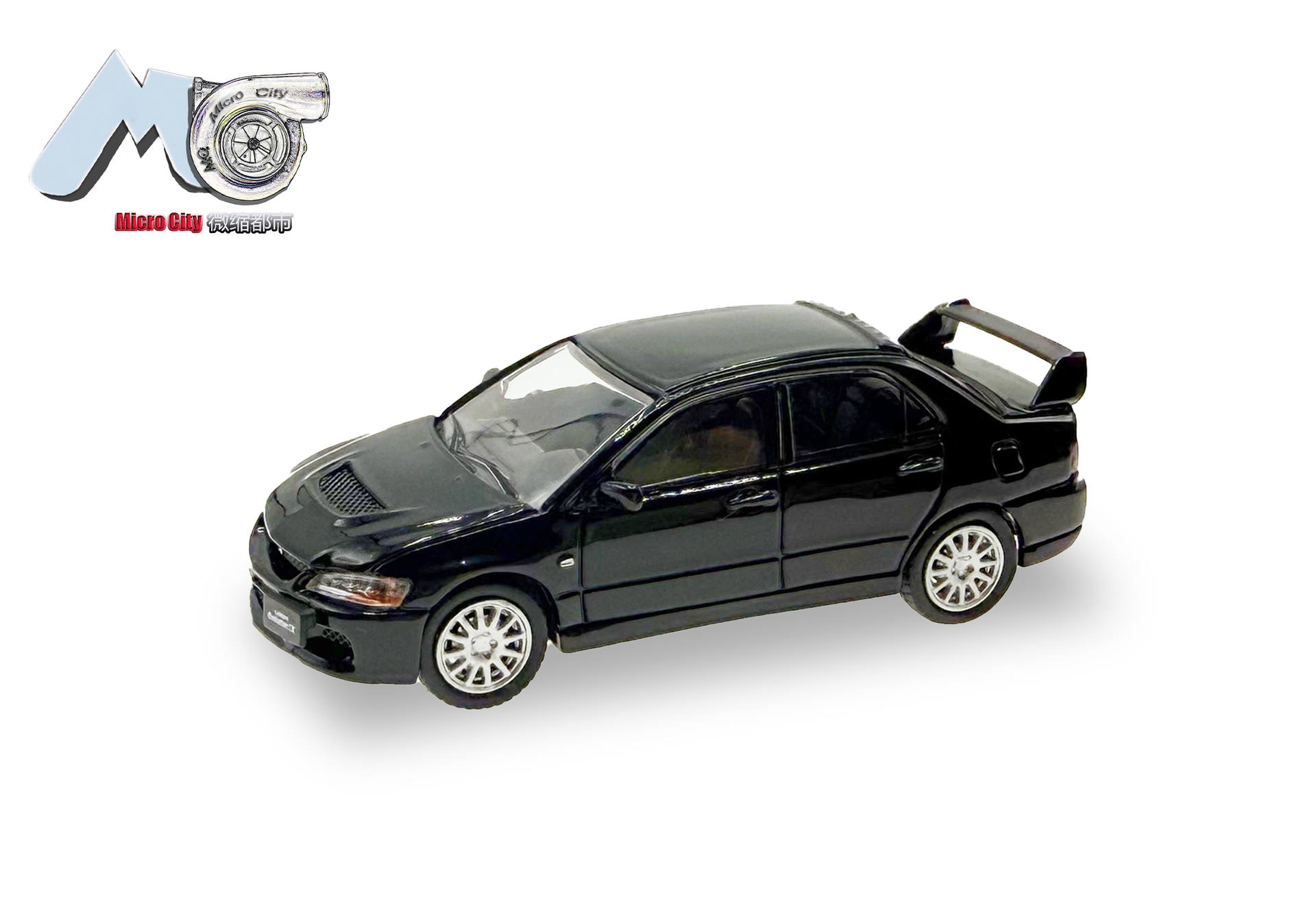 MicroCity: Mitsubishi Lancer Evo 9, schwarz