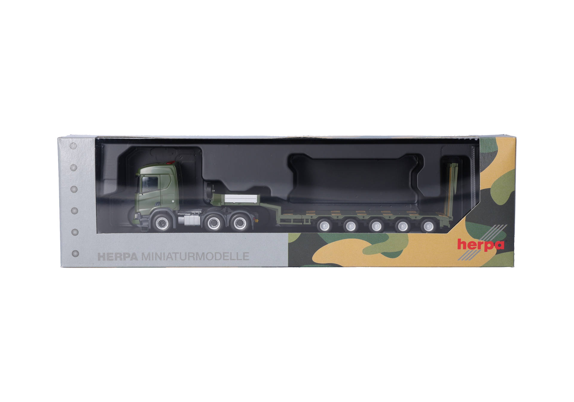 Scania CR 20 Niedrigdach Semitieflade-Sattelzug "Tschechische Armee"