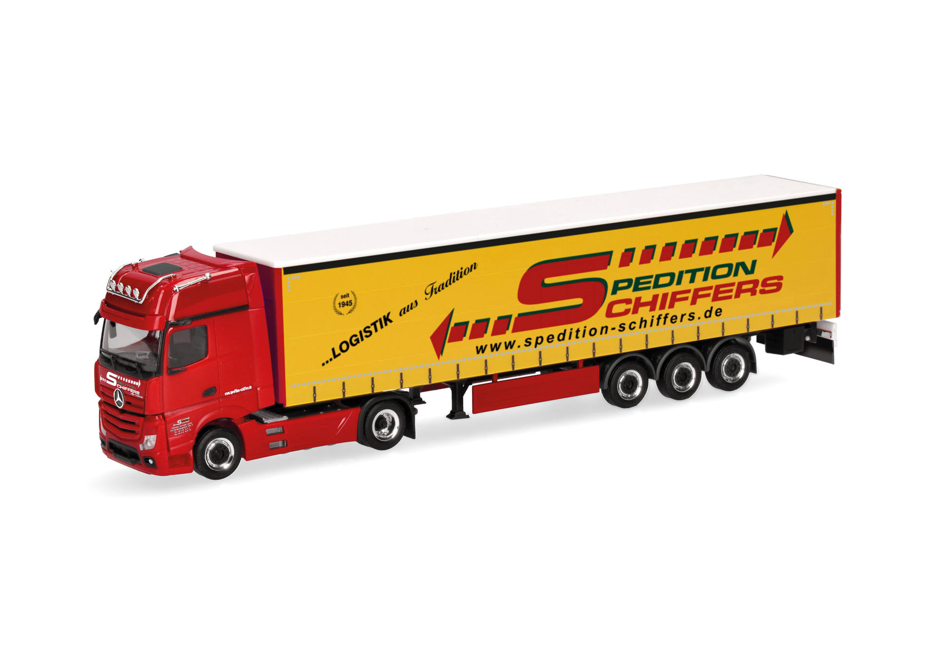 Mercedes-Benz Actros Gigaspace Gardinenplanen-Sattelzug "Spedition Schiffers"