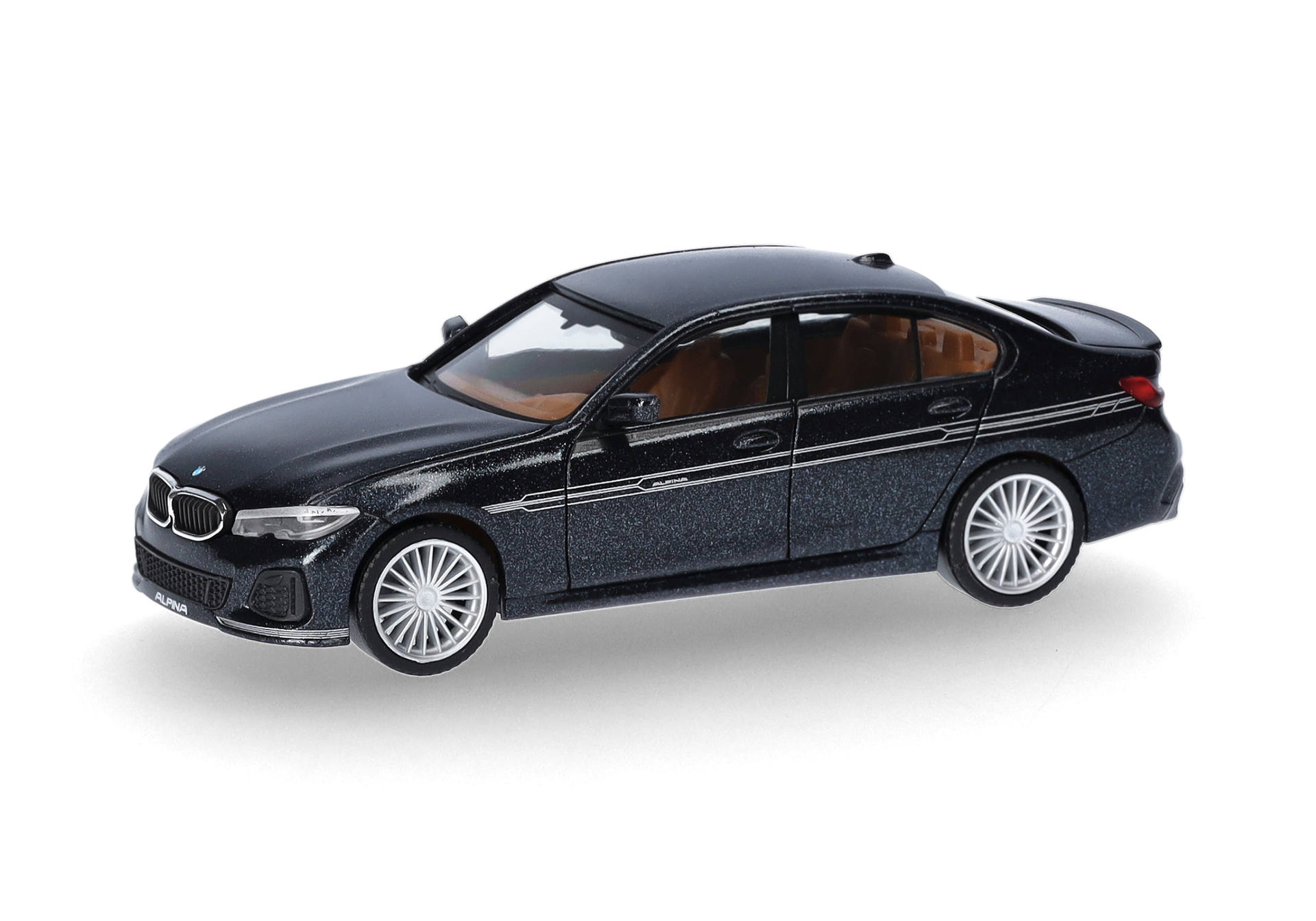 model car, BMW, sedan, black, scale model