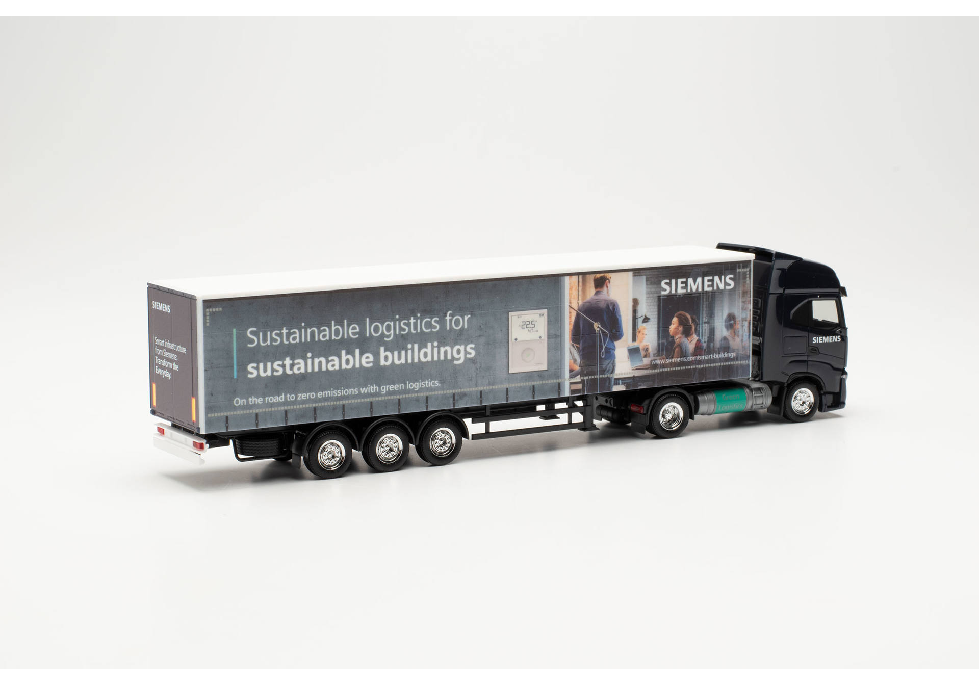 Iveco S-Way LNG Gardinenplanen-Sattelzug "Siemens"