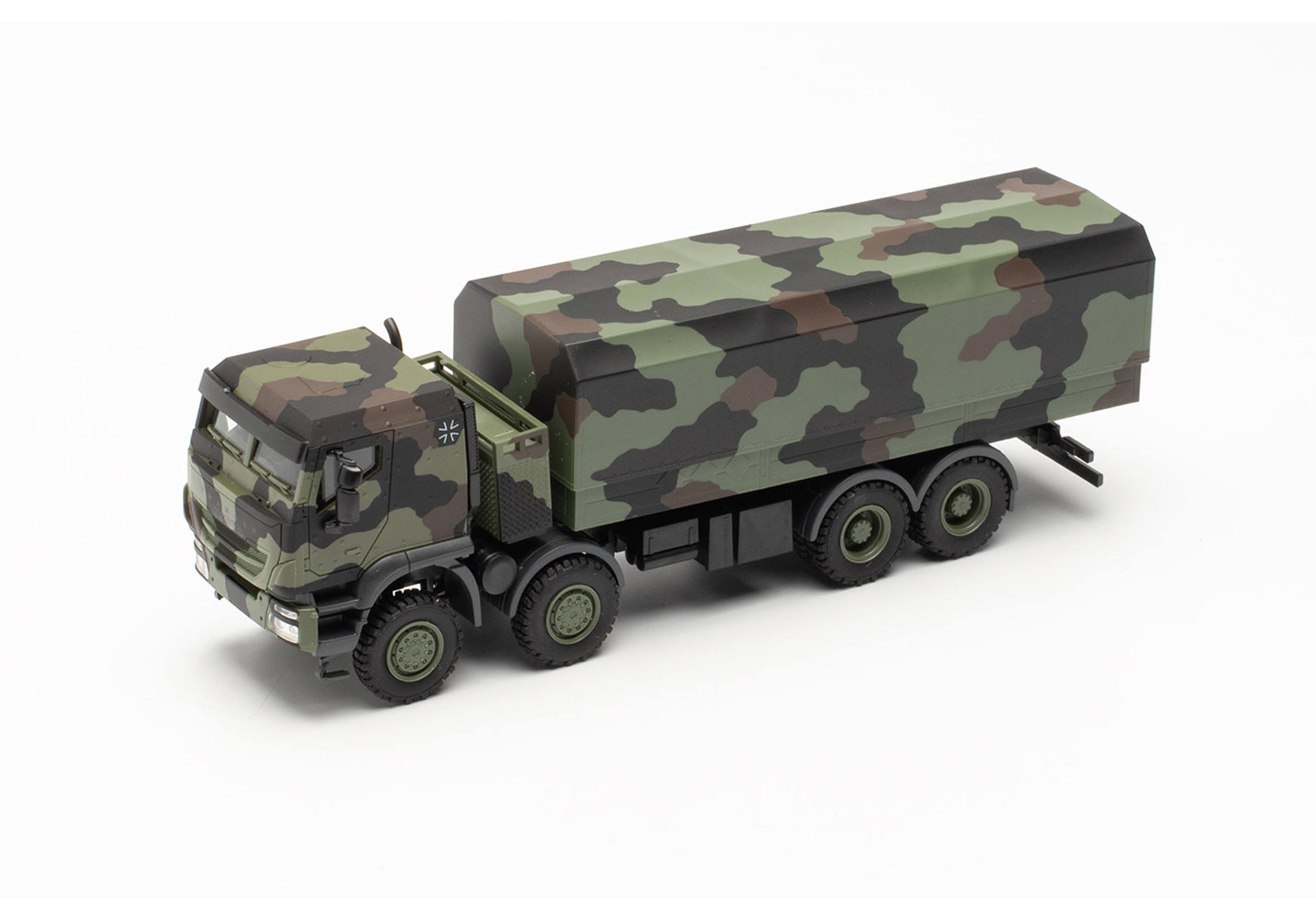 Iveco Trakker 8x8 protected flatbed truck, camouflage design