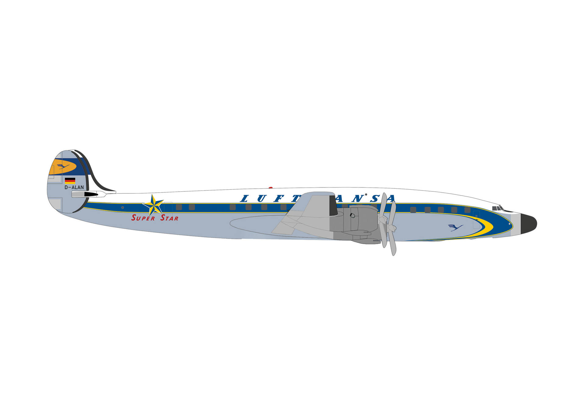 Lufthansa Lockheed L-1649A Super Star – D-ALAN