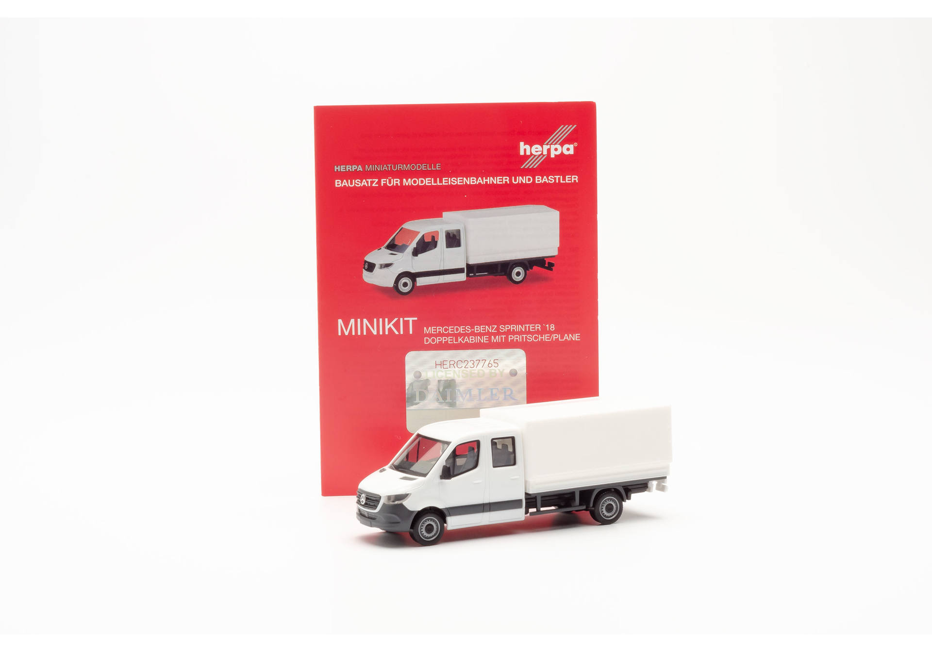 Herpa Minikit Mercedes-Benz Sprinter new double cabin with canvas