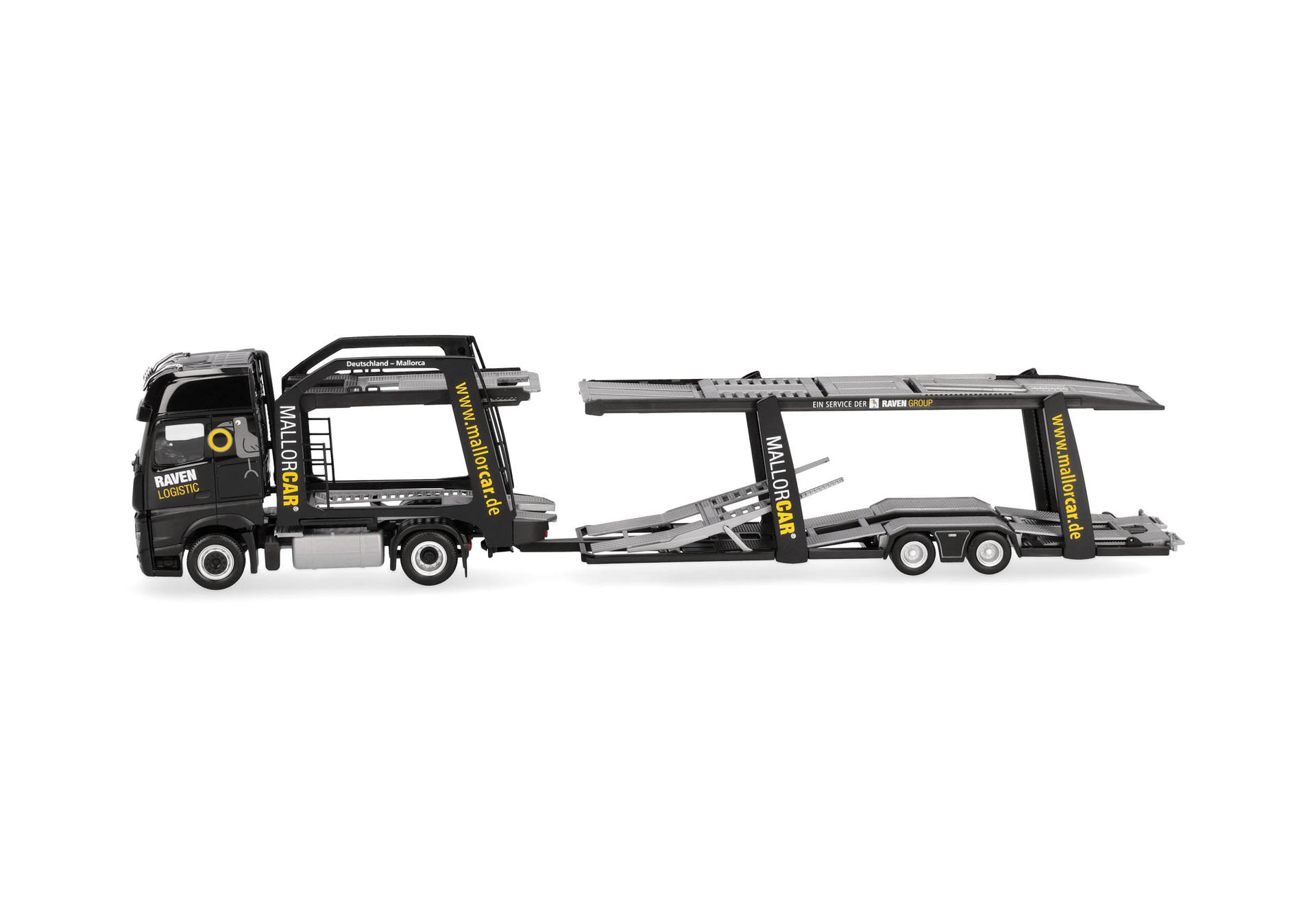 Mercedes-Benz Actros L '18 Gigaspace car transporter trailer truck "Raven Logistic"