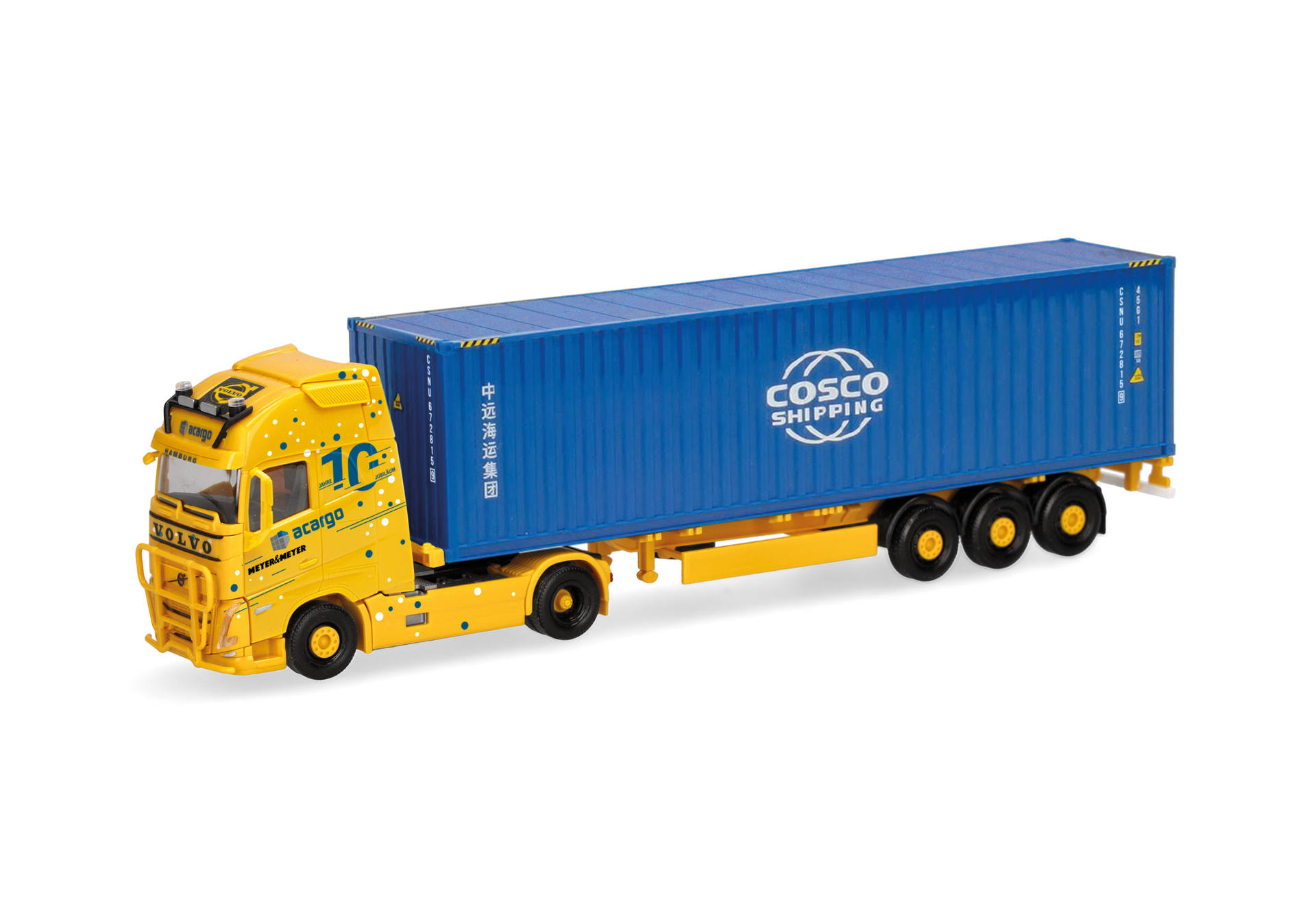 Volvo FH GL XL 2020 Container-Sattelzug "Acargo Meyer & Meyer / Cosco"