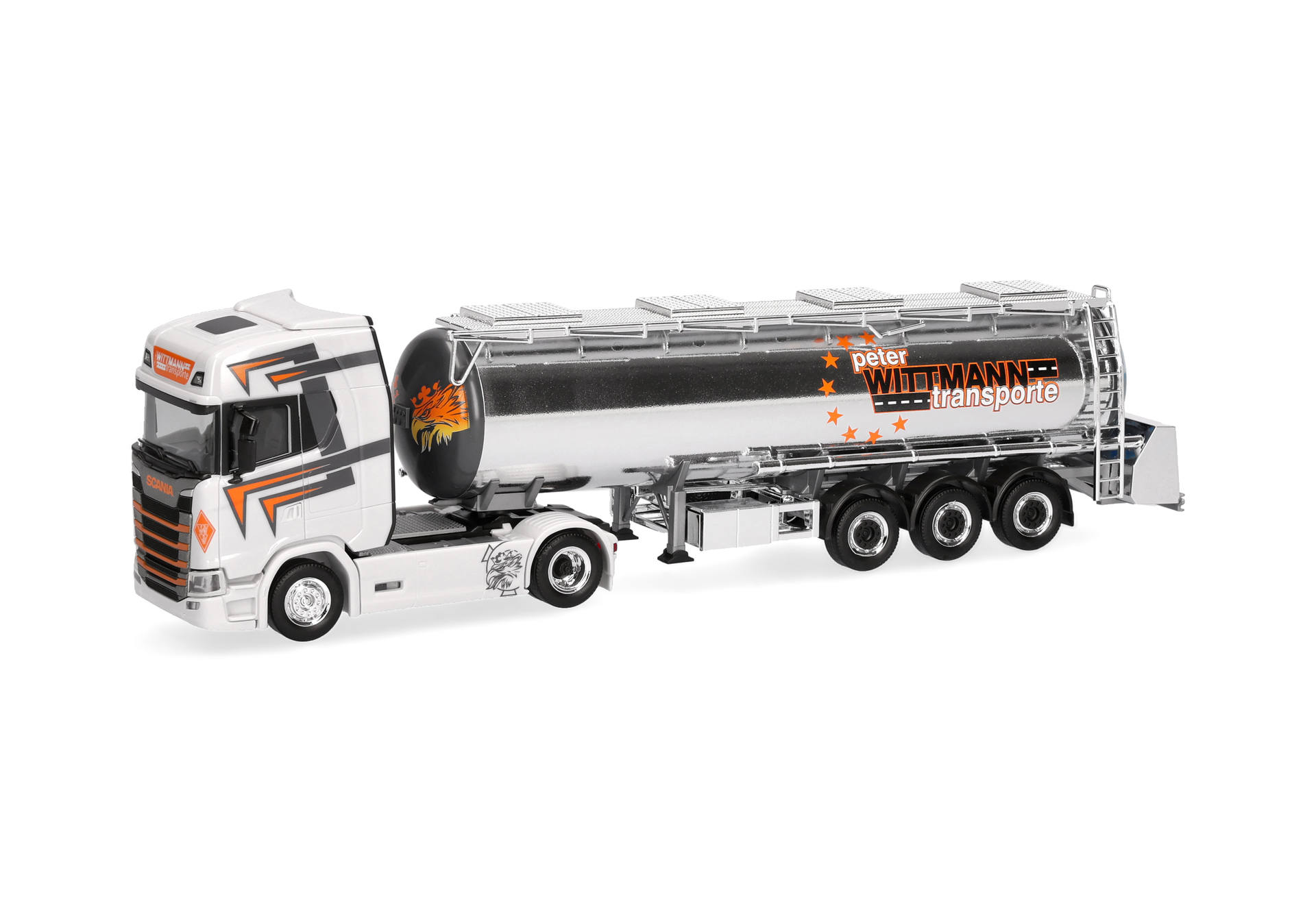 truck, tractor, fuel tanker, silver, tanker trailer