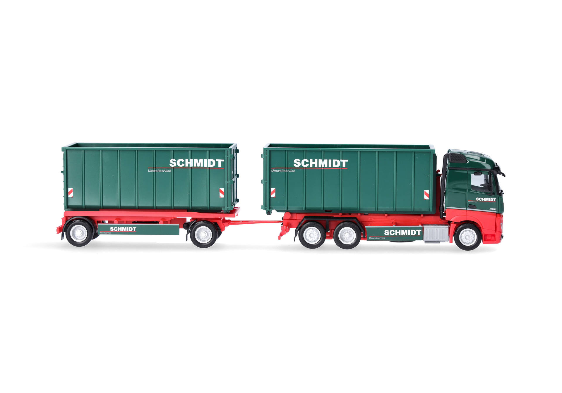 Mercedes-Benz Actros 18 Streamspace roll-off bucket trailer truck "Schmidt Umweltservice"