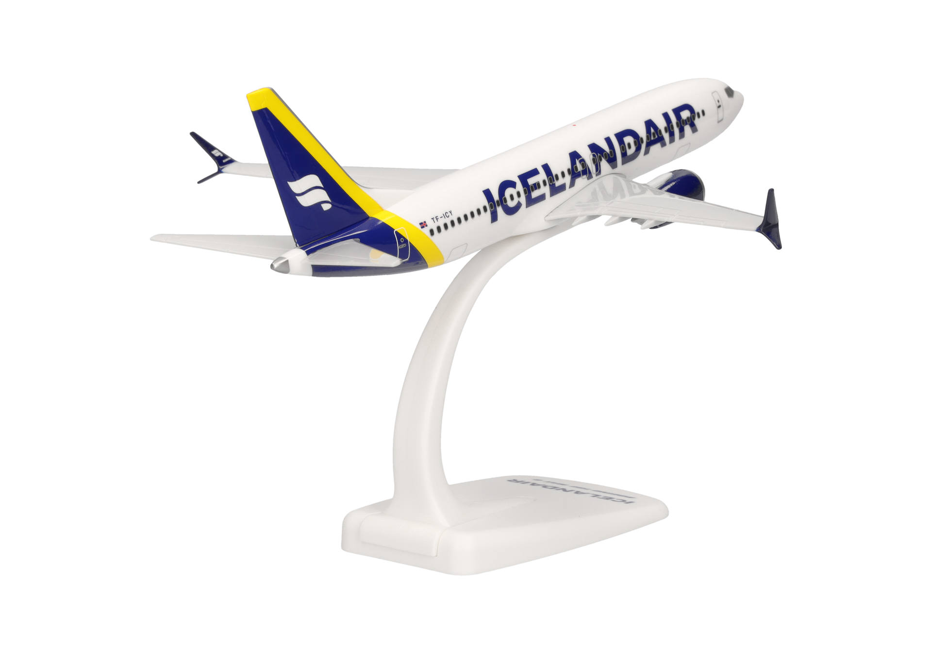 model airplane, airplane model, diecast, static display, stand-mounted, airplane model, diecast, airliner, stand, blue yellow