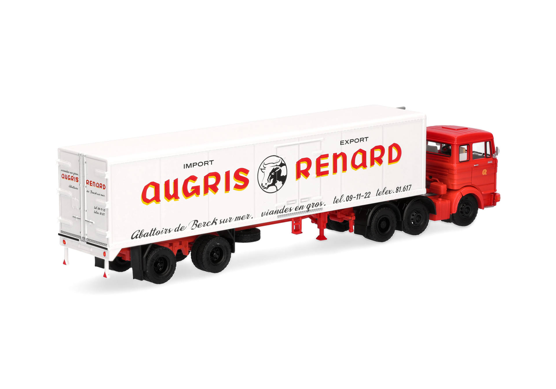 Mercedes-Benz LPS 2032 refrigerated box semitrailer truck "Augris Renard" (France/Berck sur Mer)