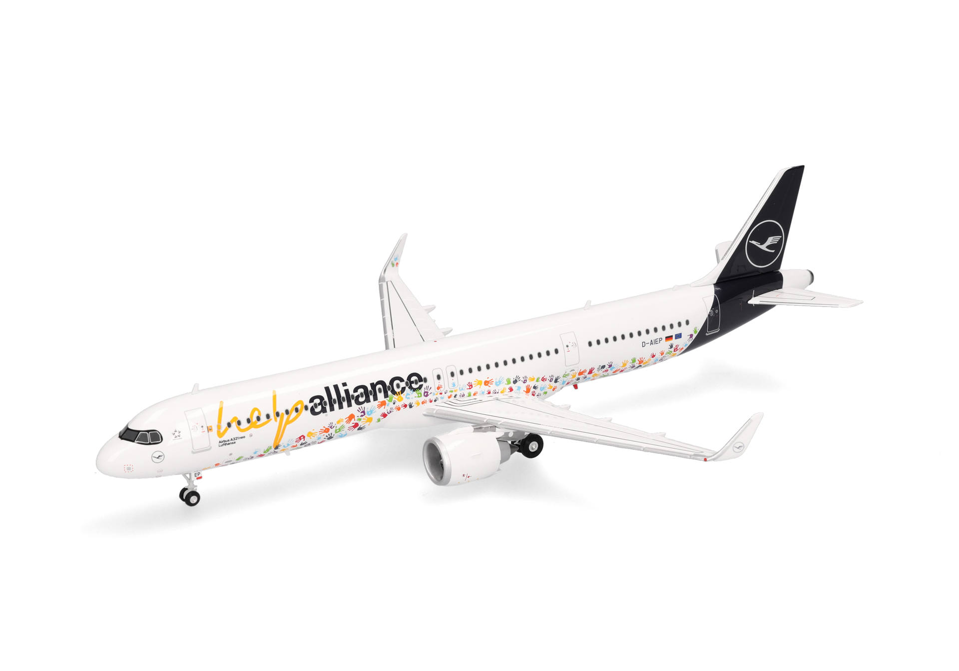 airplane, commercial aircraft, Lufthansa, white fuselage, decorative livery