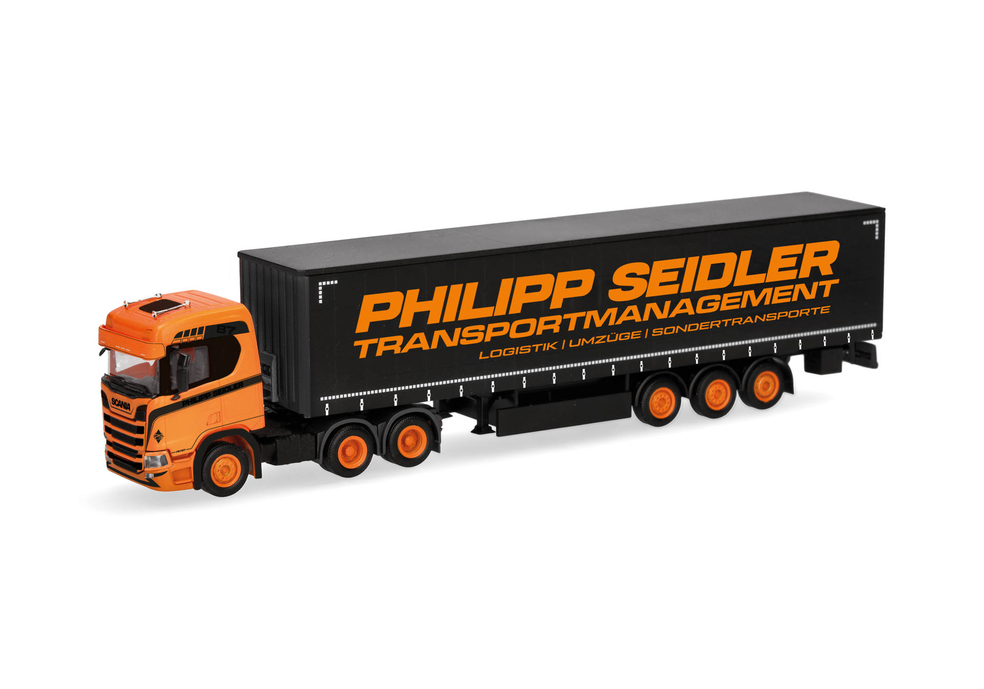Scania CR 20 ND curtain canvas semitrailer truck "Philipp Seidler"