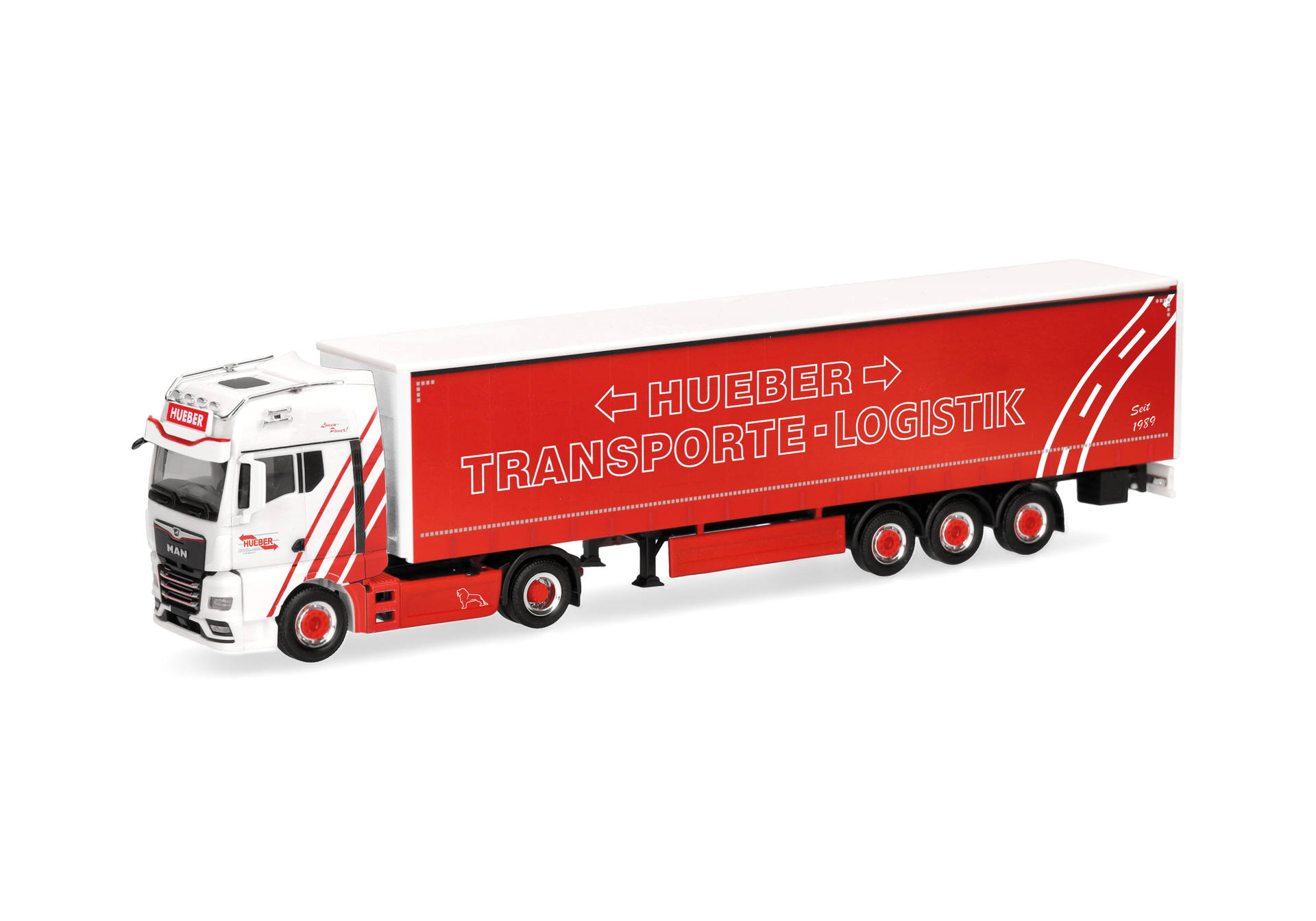 MAN TGX GX curtain canvas semitrailer "Hueber Heideck"