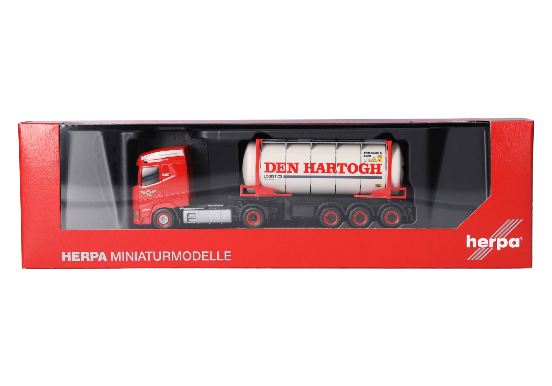 Spielzeugtruck, Modelltruck, Tankauflieger, roter Lastwagen, Die-cast Modell
