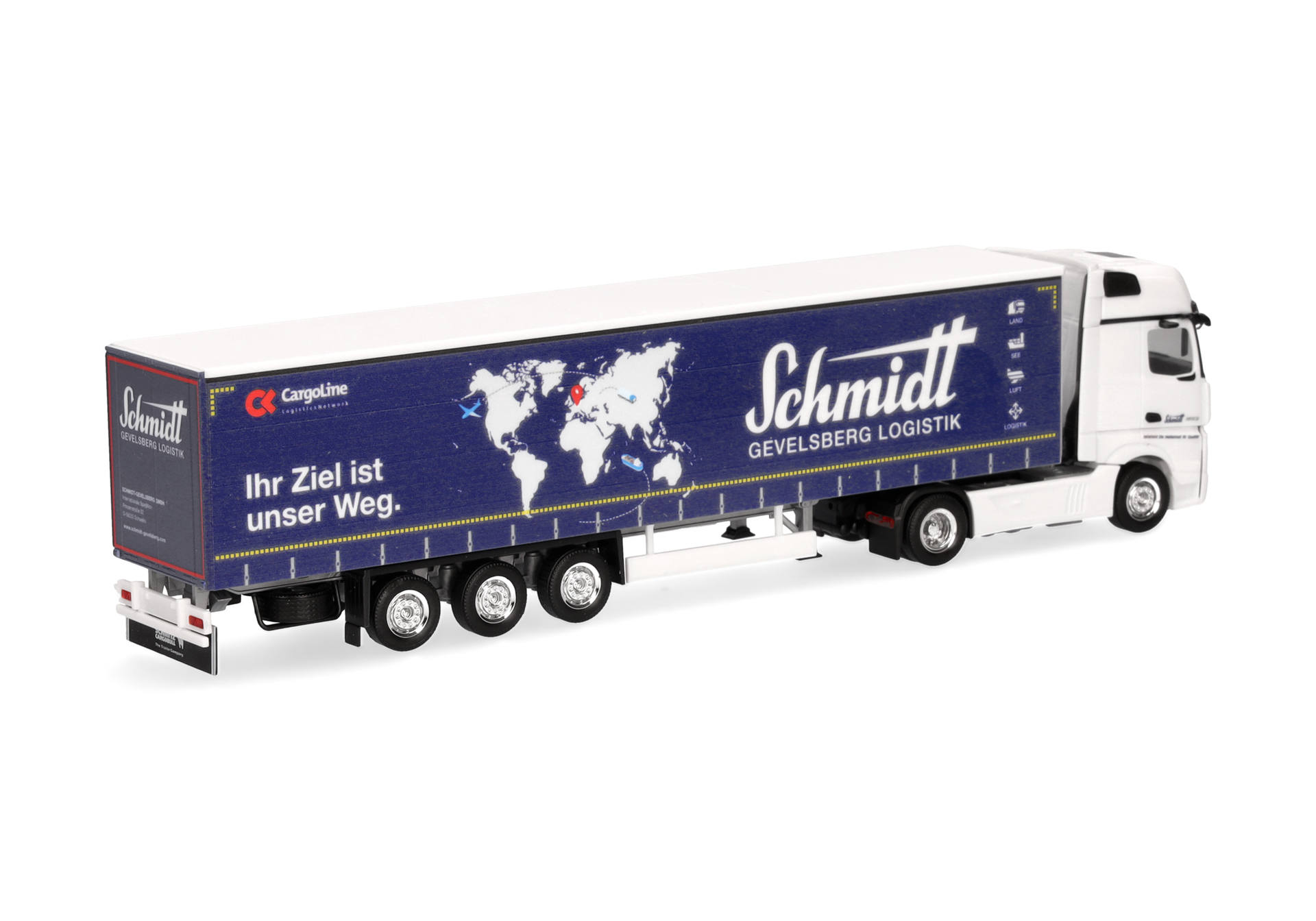 Mercedes-Benz Actros L 18 Gigaspace Gardinenplanen-Sattelzug "Schmidt Gevelsberg"