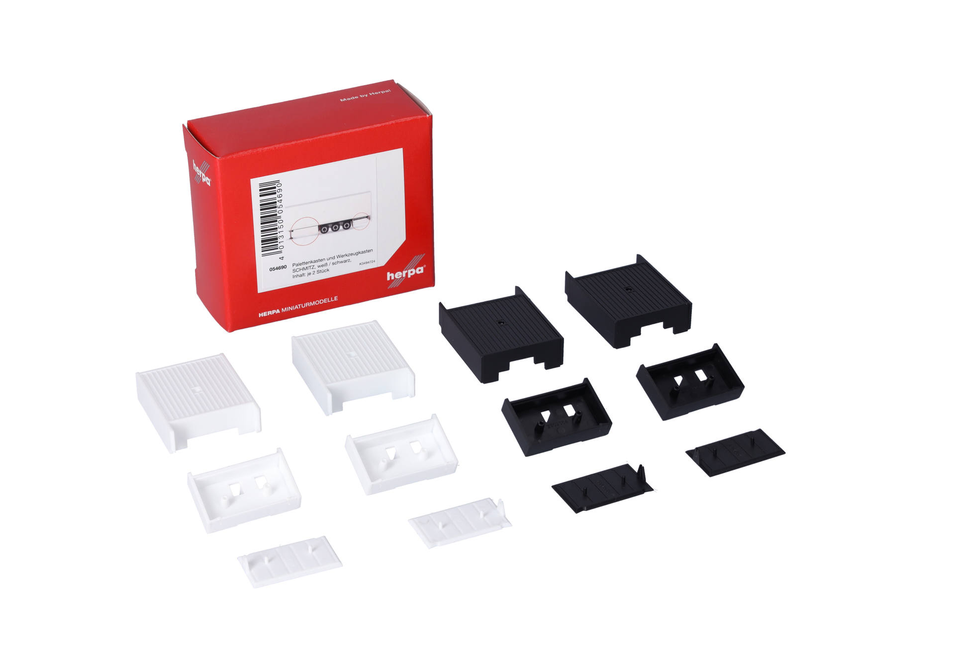 Accessories: Pallet and storage box (SCHMITZ), each 2 white and black