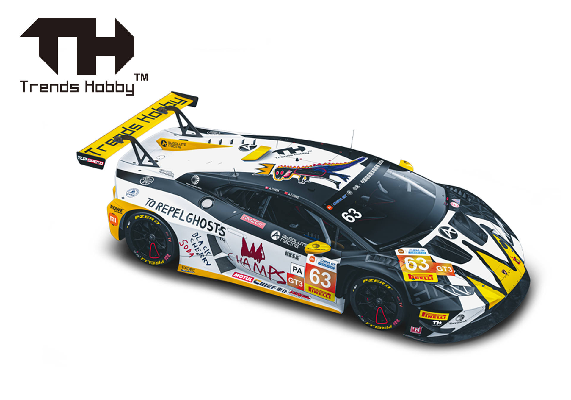 radio-controlled, RC car, race car, laminated decals?, graphic livery
