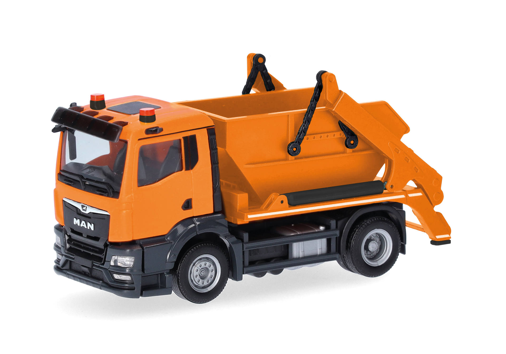 MAN TGS NN skip loader AK12, municipal orange
