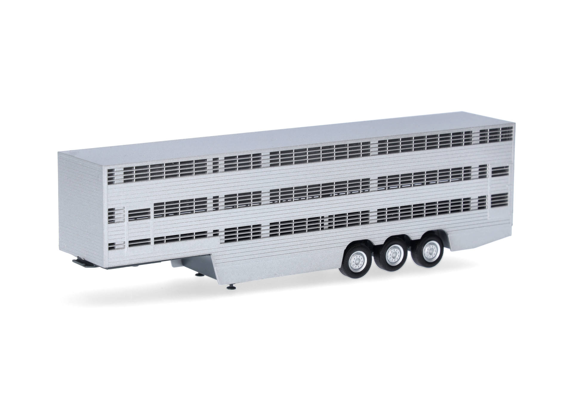 Anhänger,  Viehwagen,  Aluminium,  Grau,  Dreiachsanhänger