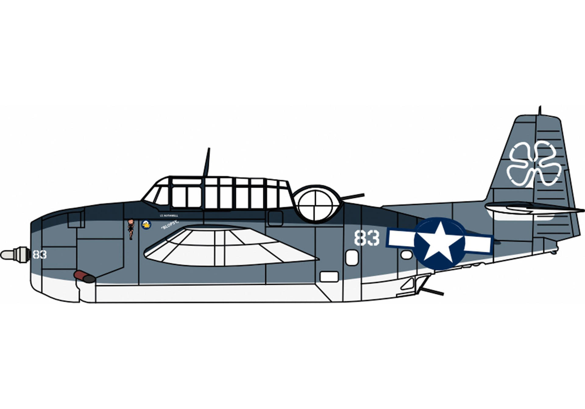 Grumman Avenger "Blopsy" - Composite Squadron 76, USS Petrof Bay 1945
