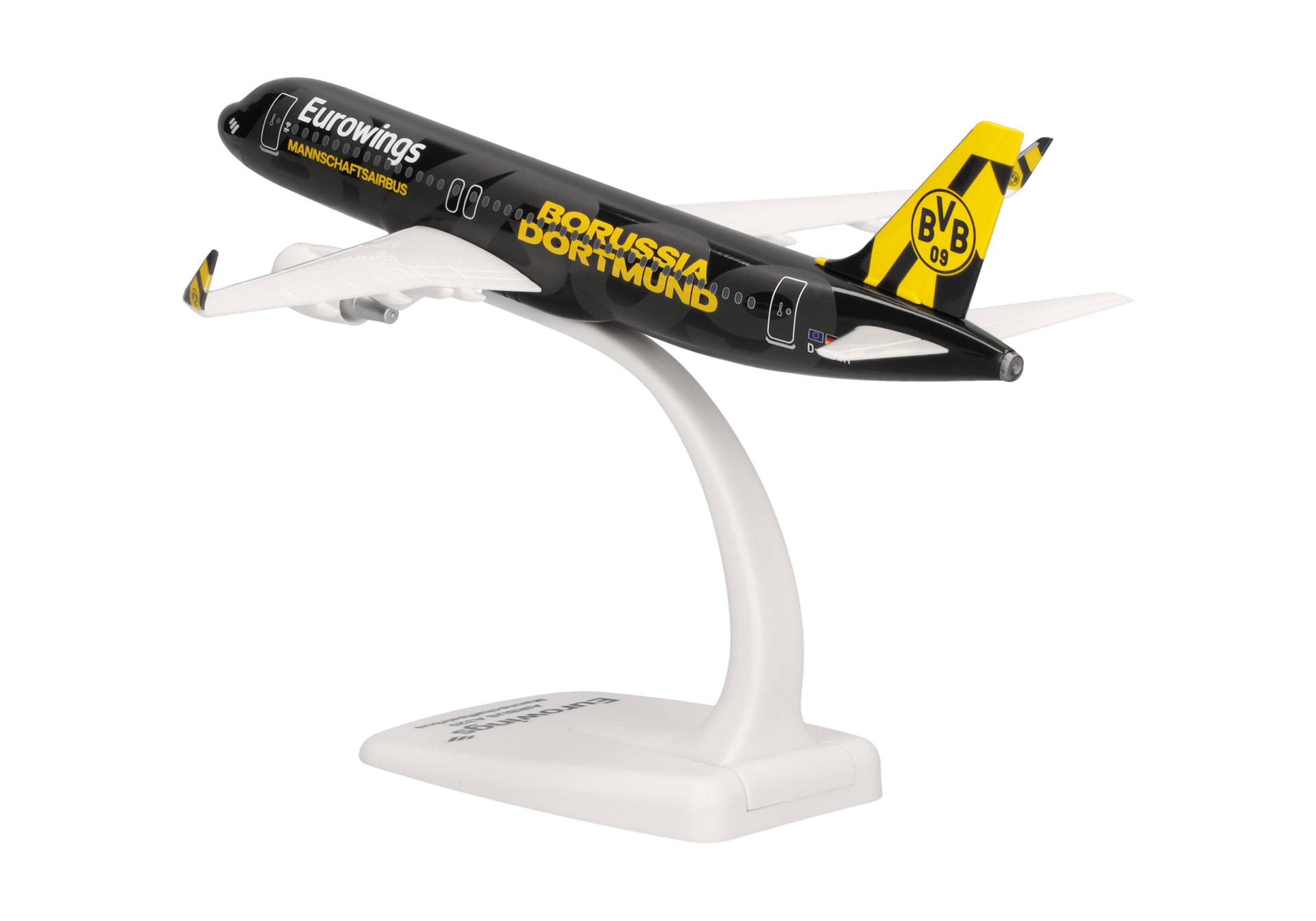 airplane, model, Borussia Dortmund, black, stand