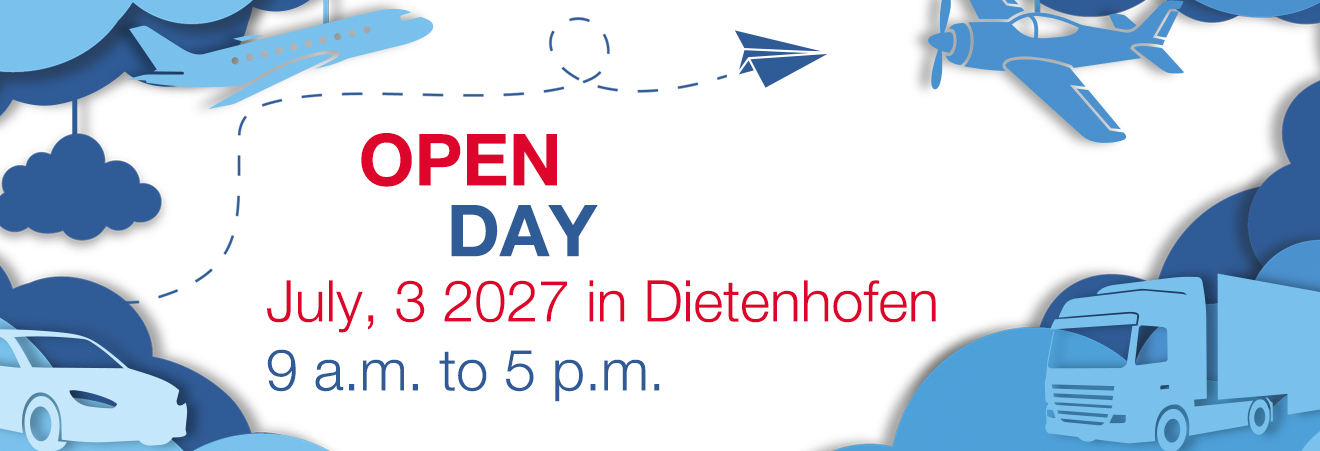 poster, open day, diettenhofen, car, airplane, truck, clouds