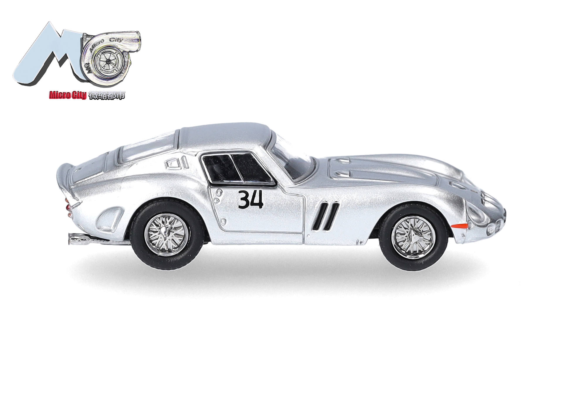 Diecast-Auto, Silbernes Auto, Rennwagen, Vintage-Stil, Modelauto